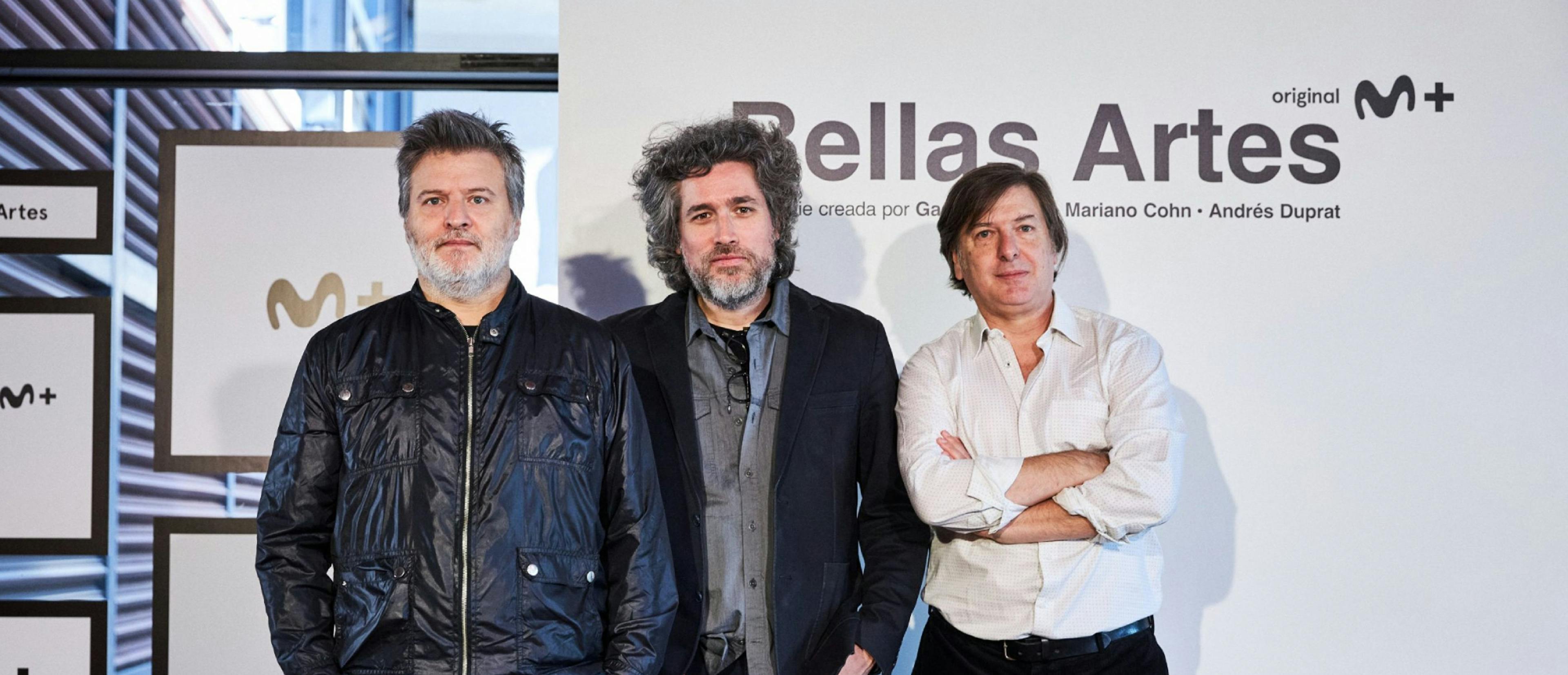 Los creadores de la serie 'Bellas artes', Gastón Duprat y Mariano Cohn, y el guionista Andrés Duprat