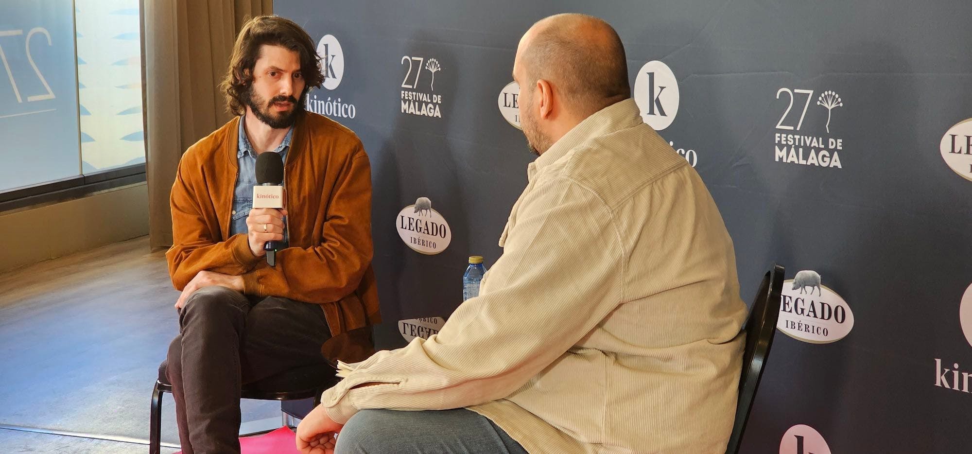 Daniel Tornero ('Saturno') en el set de entrevistas de Kinótico en el Festival de Málaga