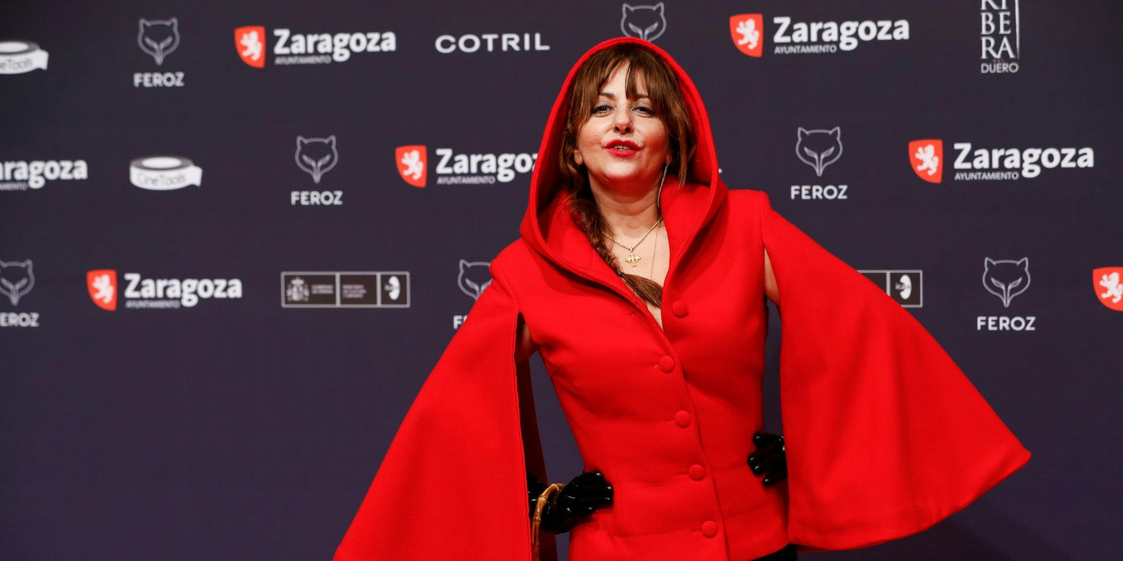 La actriz y cómica Yolanda Ramos posa en la alfombra roja de los Premios Feroz 2022, celebrados en Zaragoza