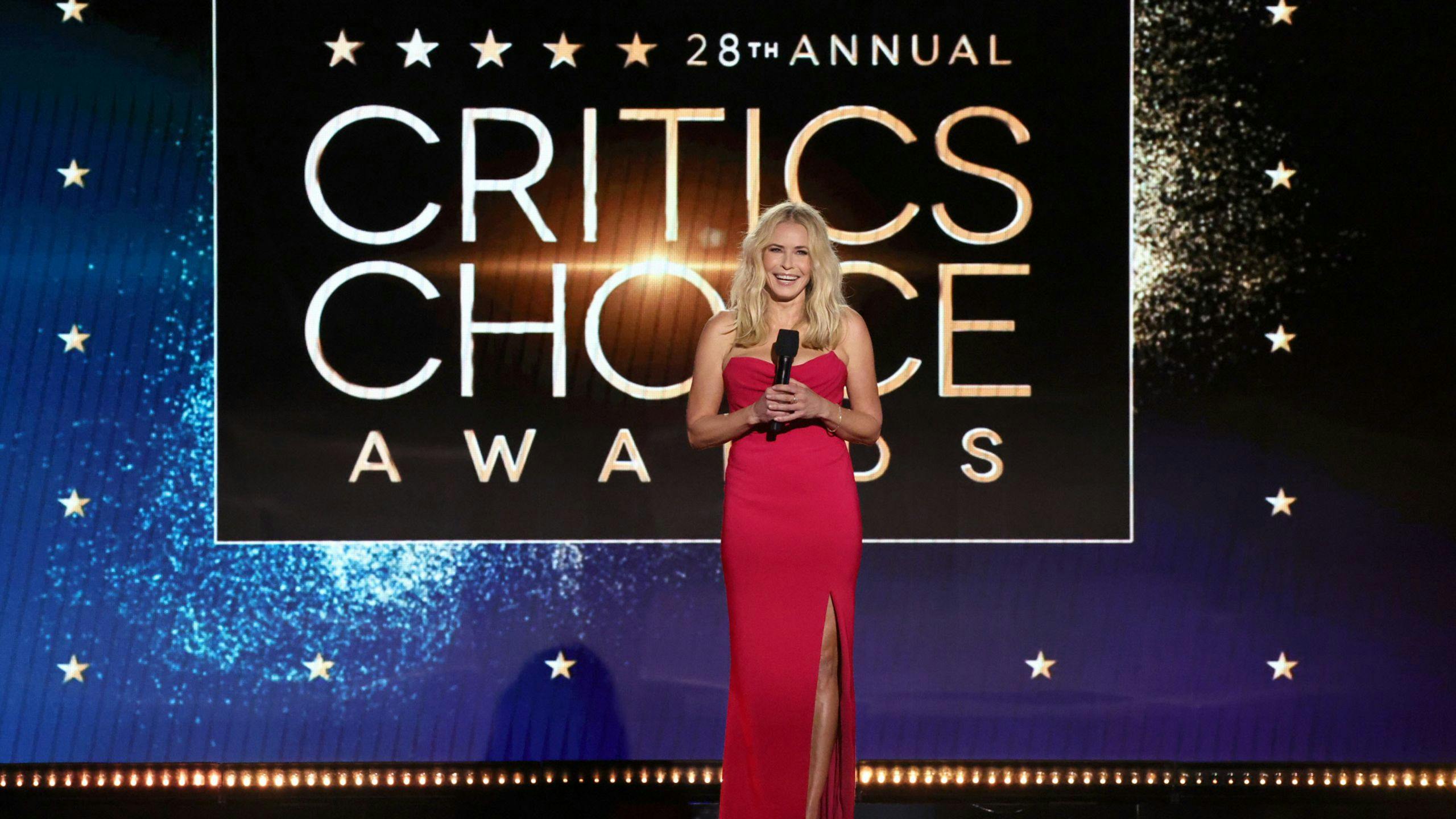 La cómica y presentadora Chelsea Handler, durante la gala de los Critics Choice Awards 2023