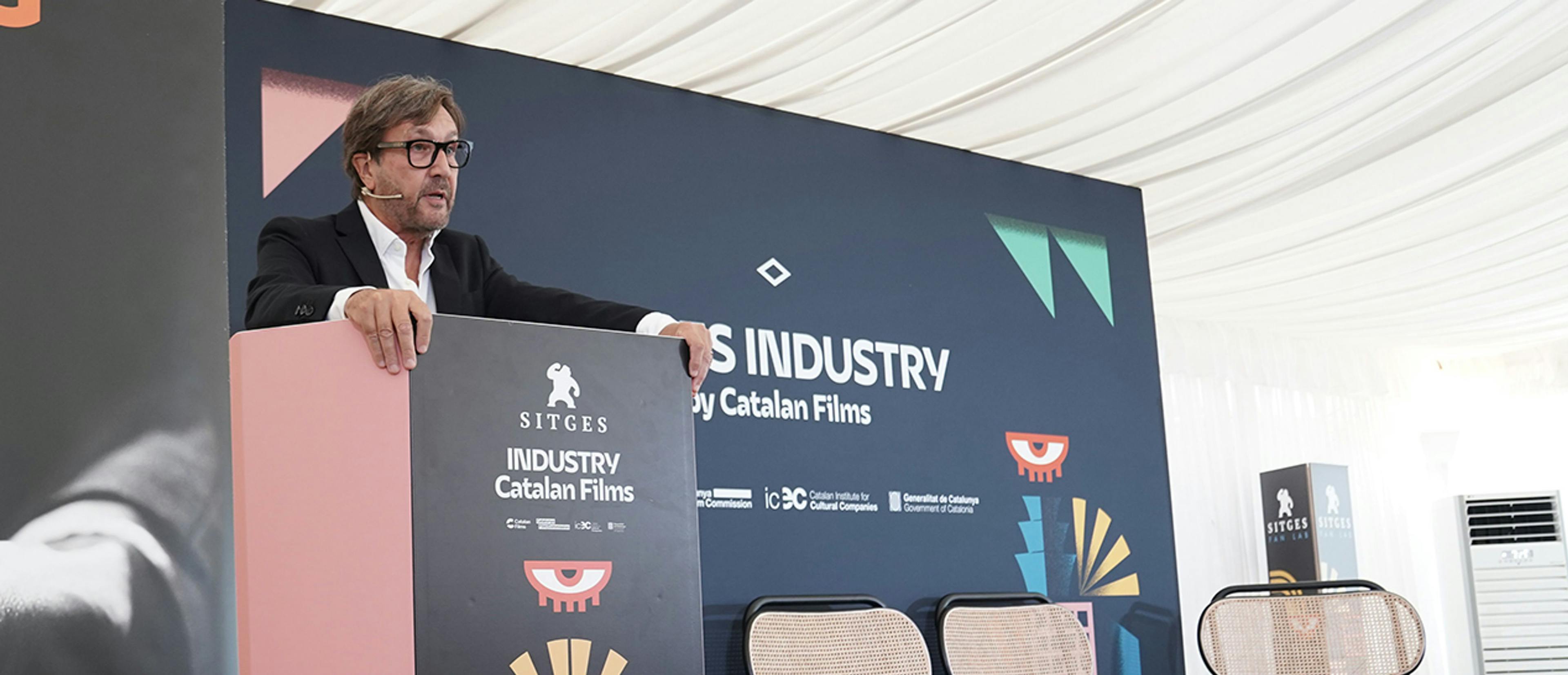 Jordi Mendieta, socio fundador de Film Financing Market, durante la presentación del proyecto en el pasado Festival de Sitges