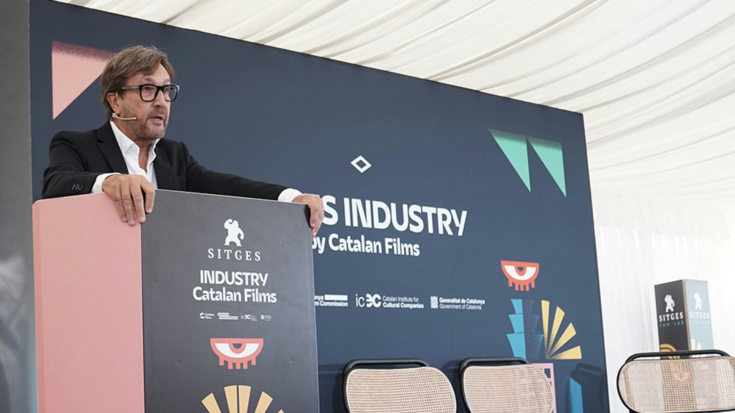 Jordi Mendieta, socio fundador de Film Financing Market, durante la presentación en el pasado Festival de Sitges