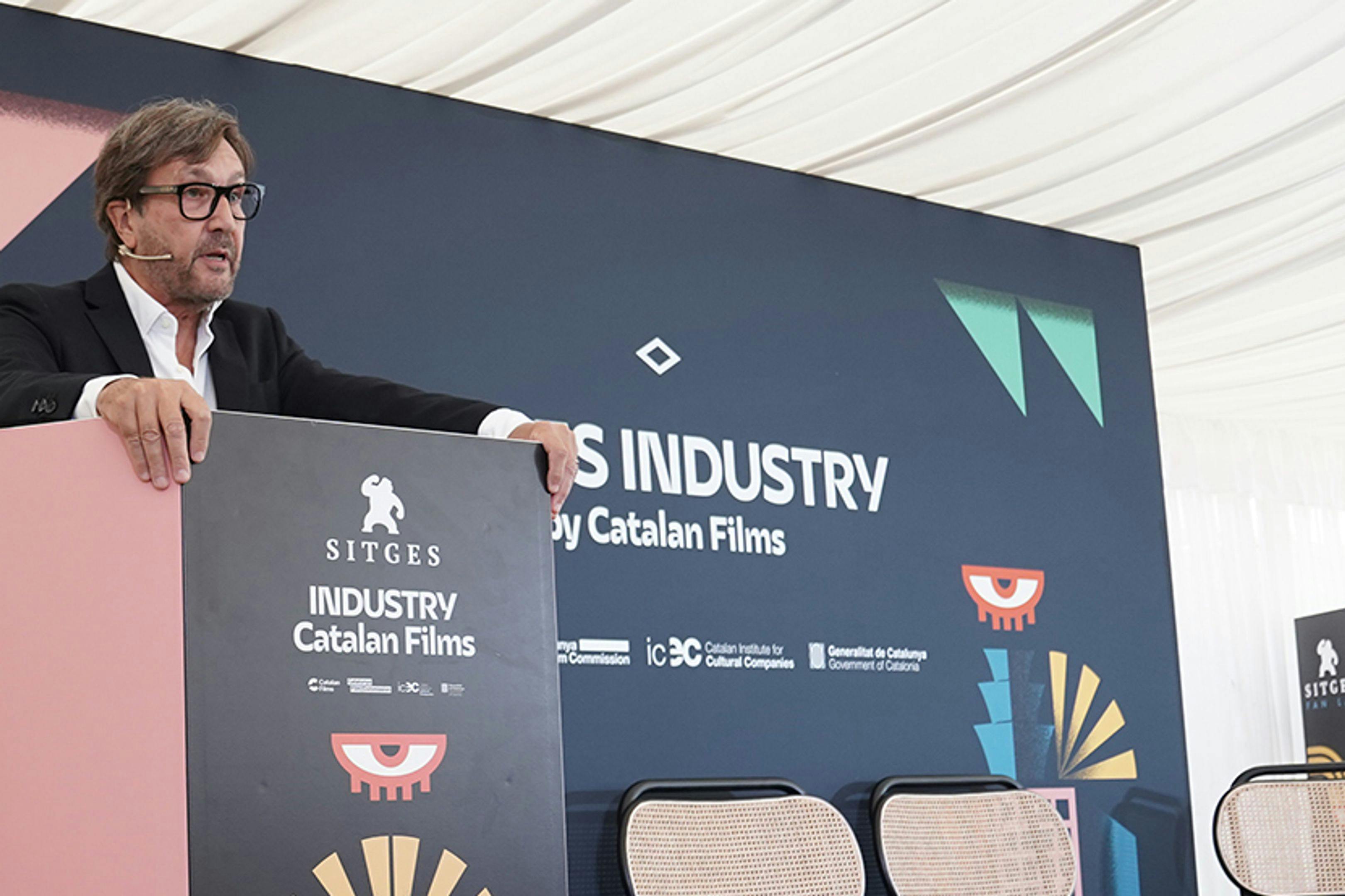 Jordi Mendieta, socio fundador de Film Financing Market, durante la presentación en el pasado Festival de Sitges