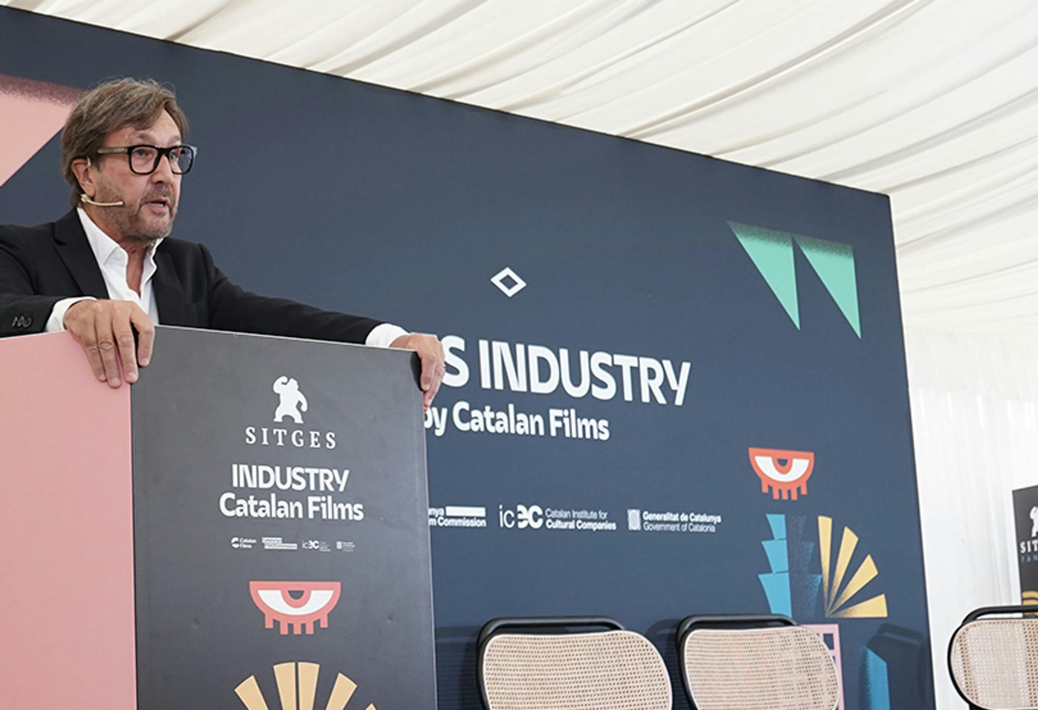 Jordi Mendieta, socio fundador de Film Financing Market, durante la presentación del proyecto en el pasado Festival de Sitges