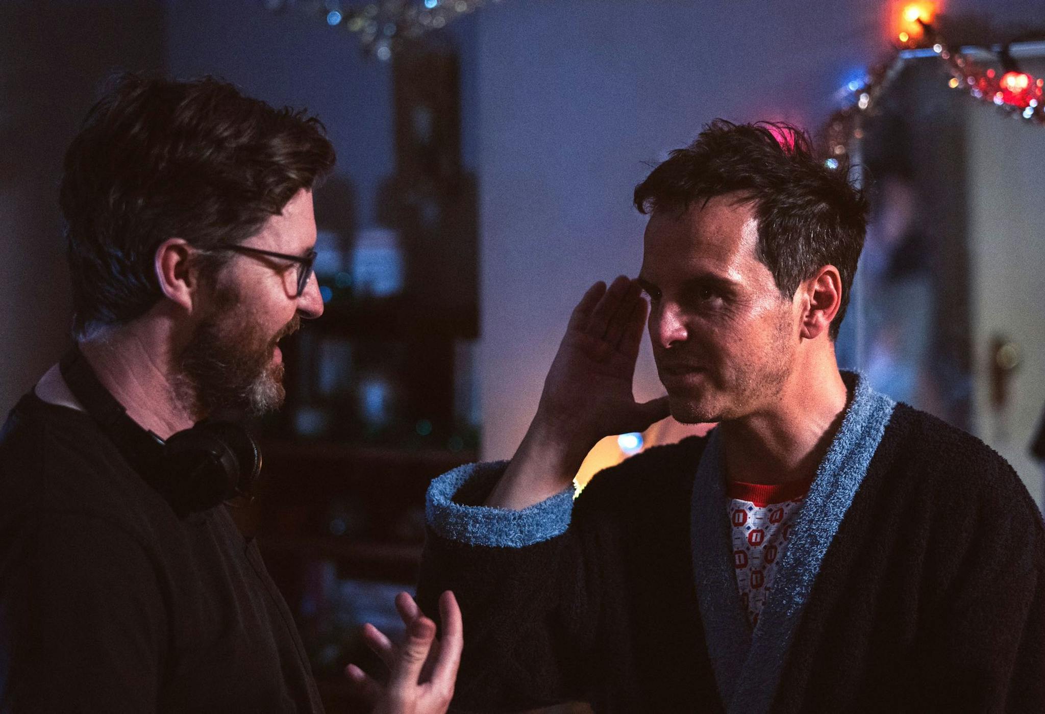 Andrew Haigh y Andrew Scott en el rodaje de 'Desconocidos'
