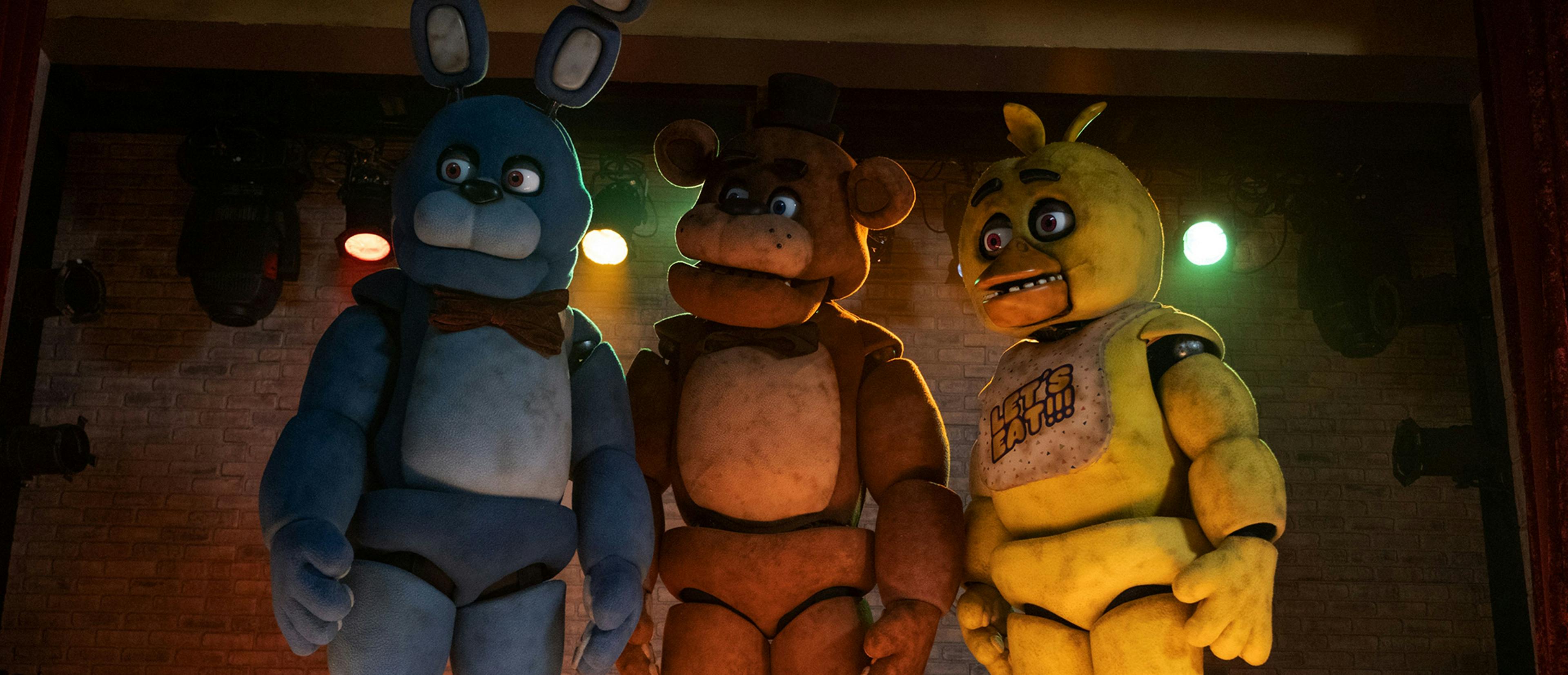 Imagen de la película de terror 'Five nights at Freddy's', donde los animatrónicos tienen malas intenciones
