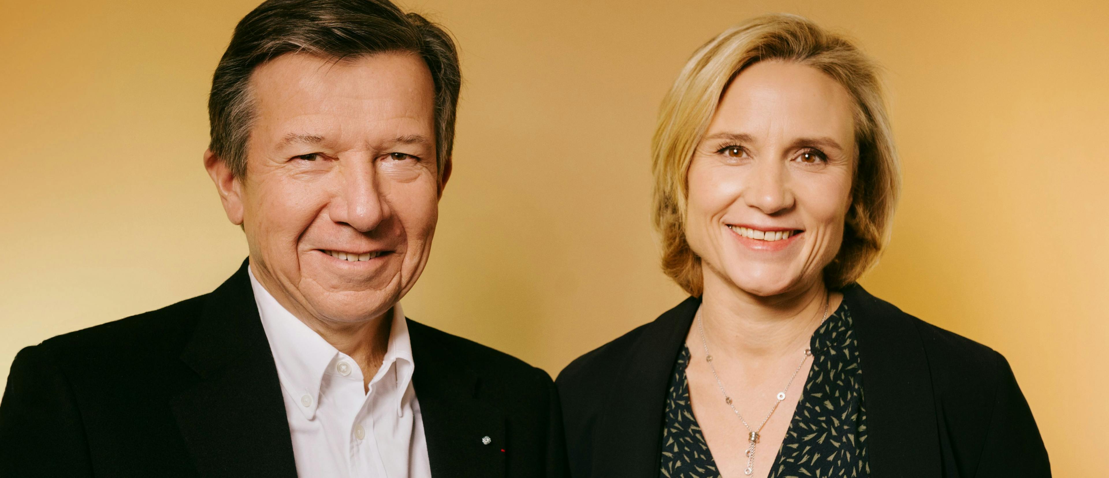Gilles Pélisson y Daniela Elstner, presidente y directora general de Unifrance