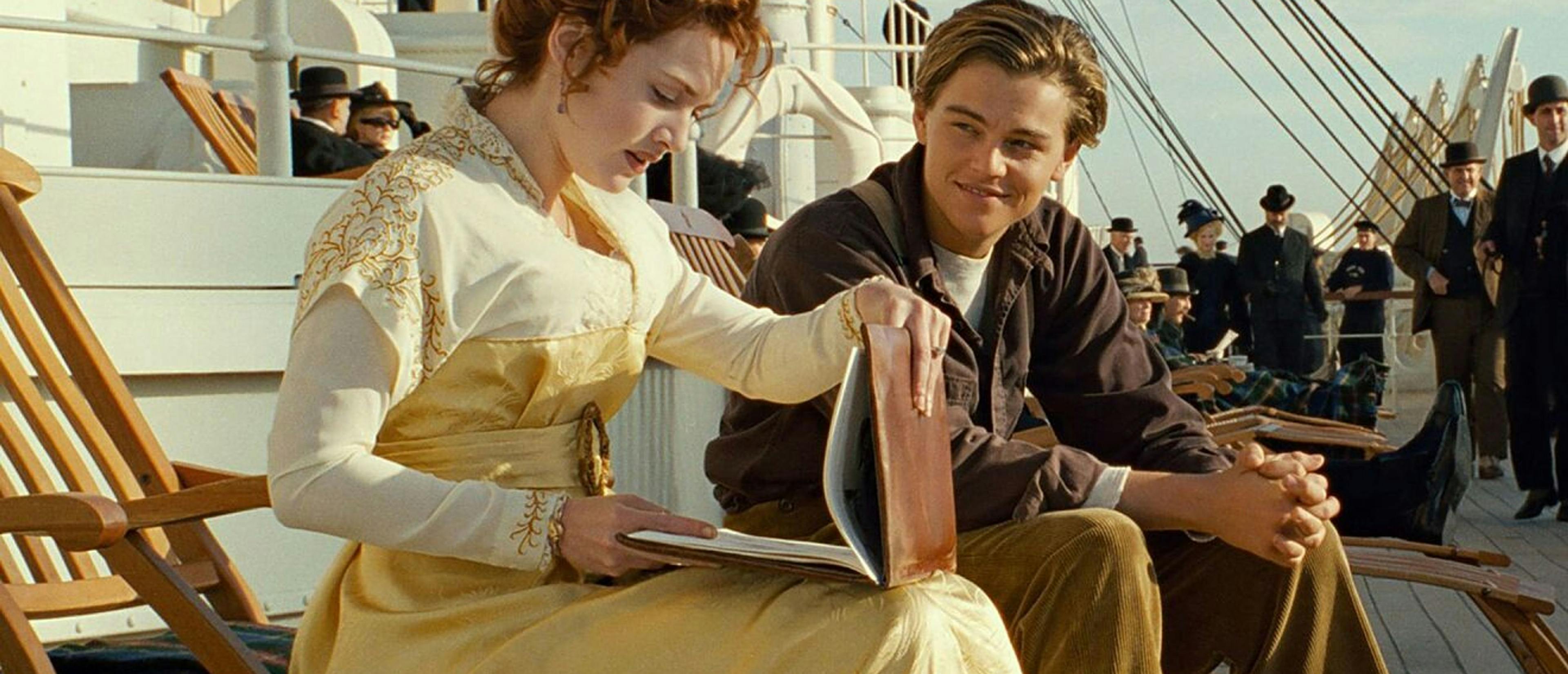 Fotograma promocional de la película 'Titanic', con Kate Winslet y Leonardo DiCaprio en primer plano