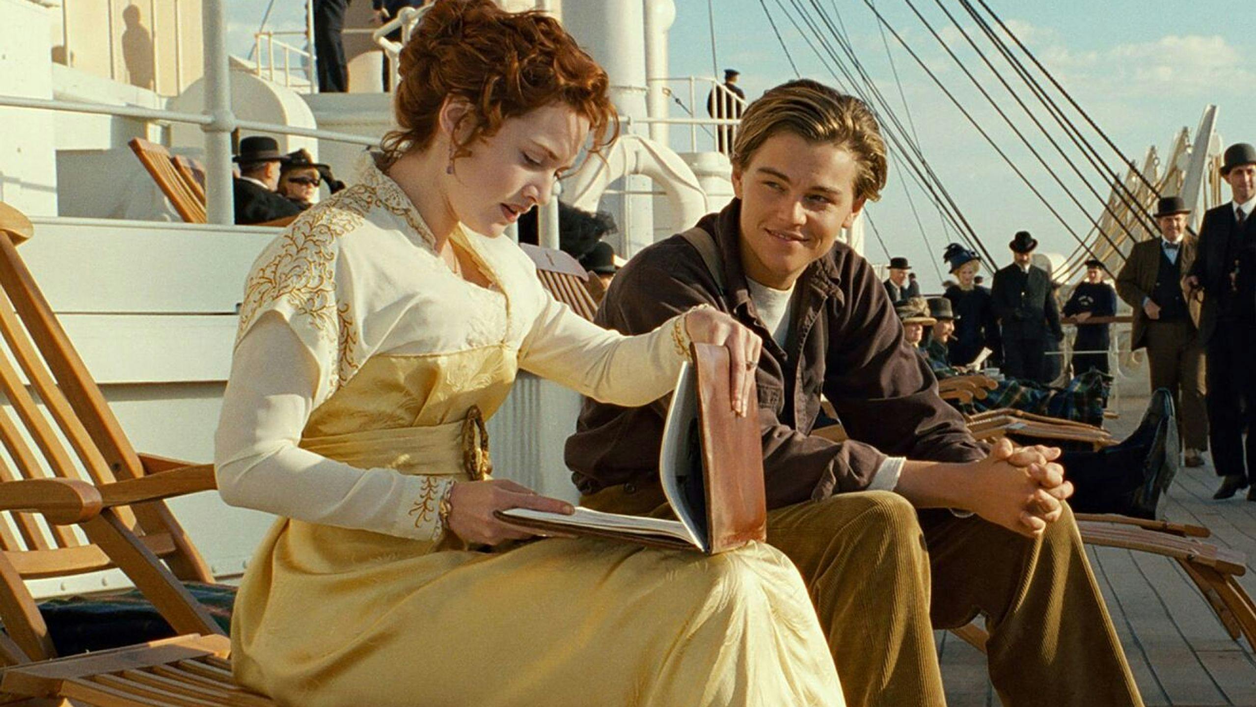 Fotograma promocional de la película 'Titanic', con Kate Winslet y Leonardo DiCaprio en primer plano