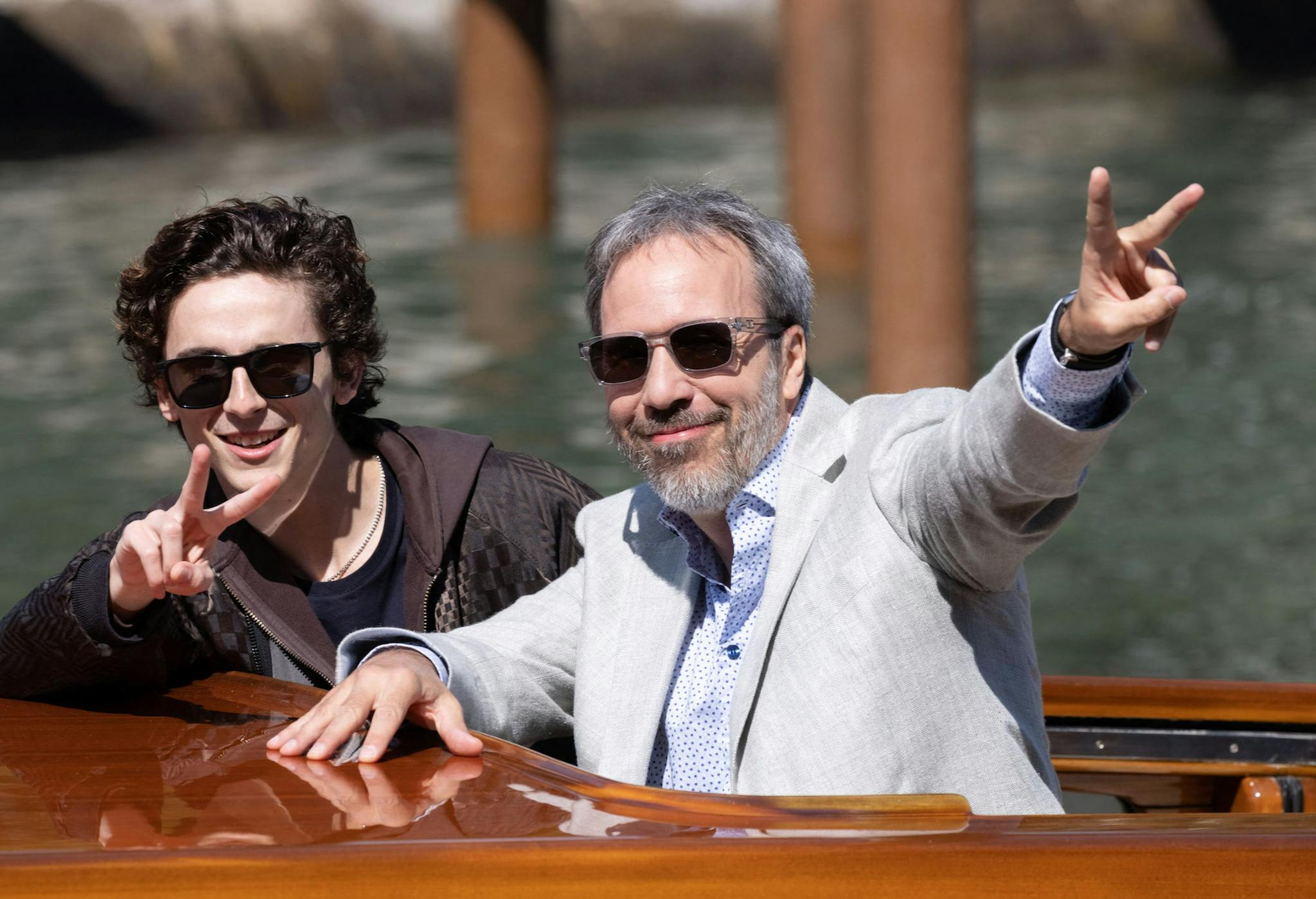 El actor Timothée Chalamet y el director Denis Villeneuve llegan a la Mostra de Venecia en 2021 para presentar 'Dune'