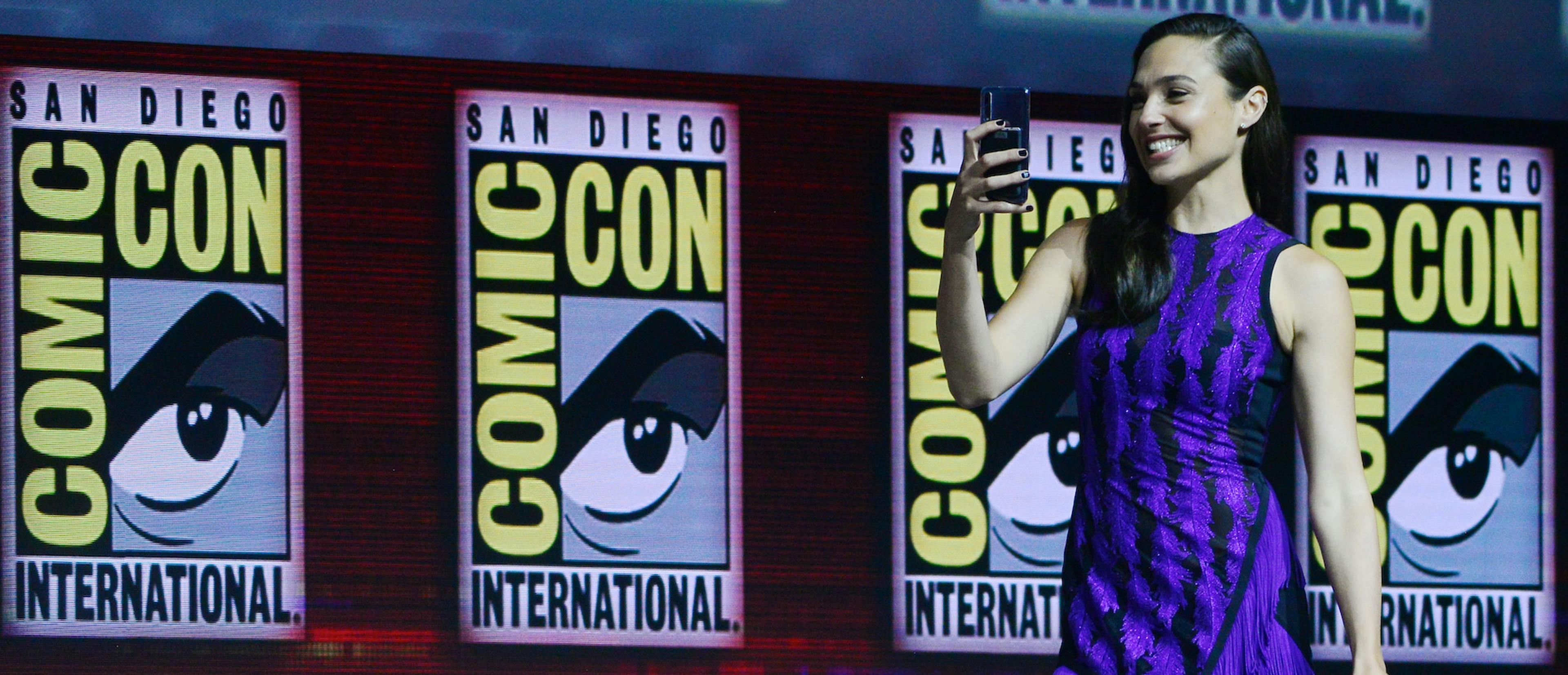 La actriz Gal Gadot, durante la presentación de 'Wonder Woman 1984' en la Comic-Con de 2018