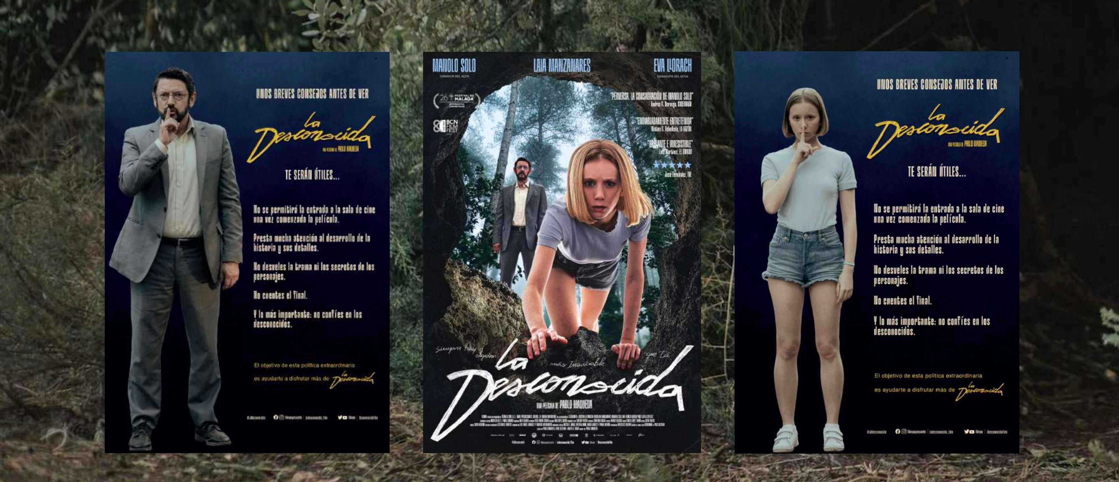 Algunos de los posters de 'La desconocida' que invitan a mantener sus secretos