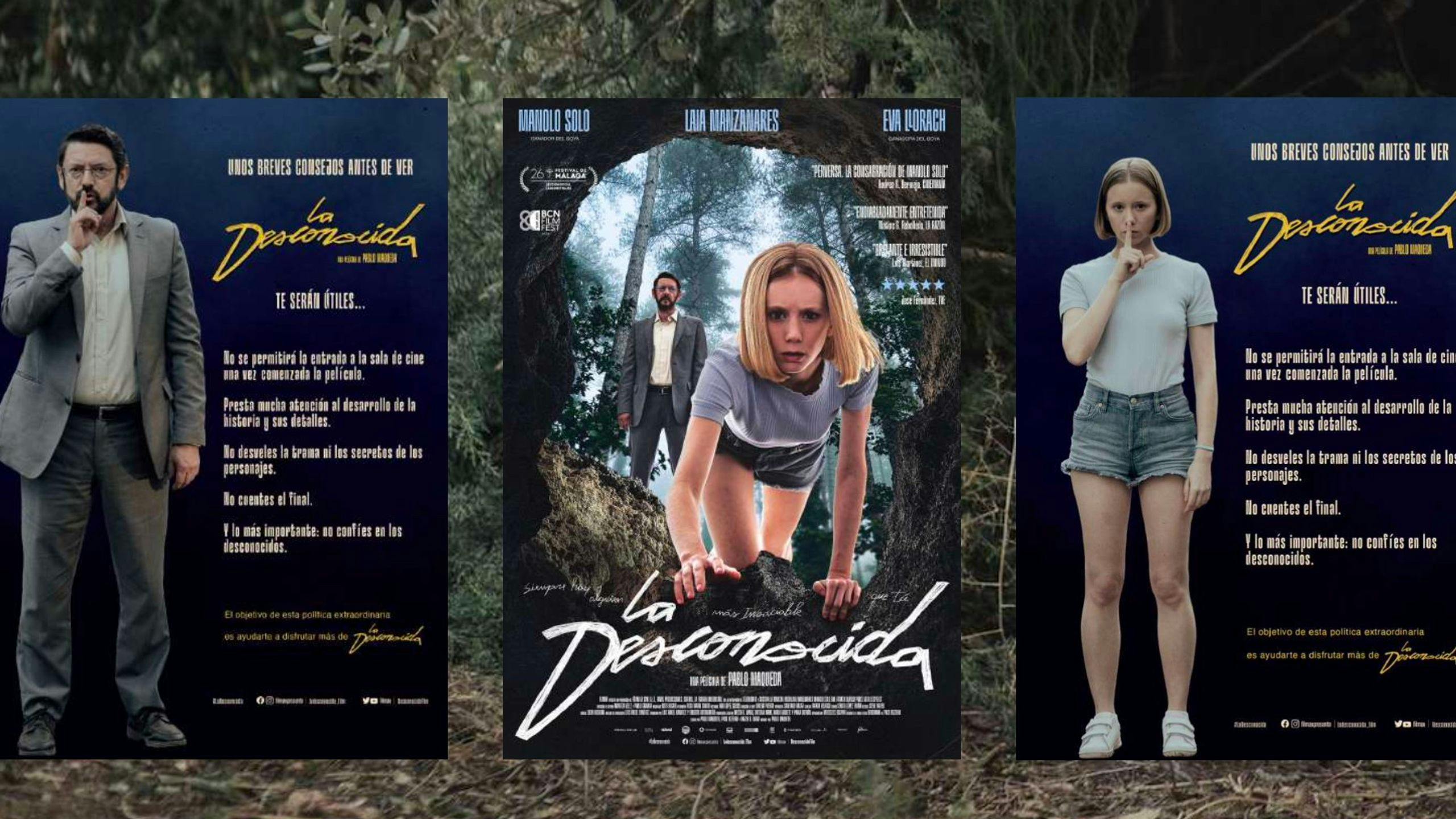 Algunos de los posters de 'La desconocida' que invitan a mantener sus secretos