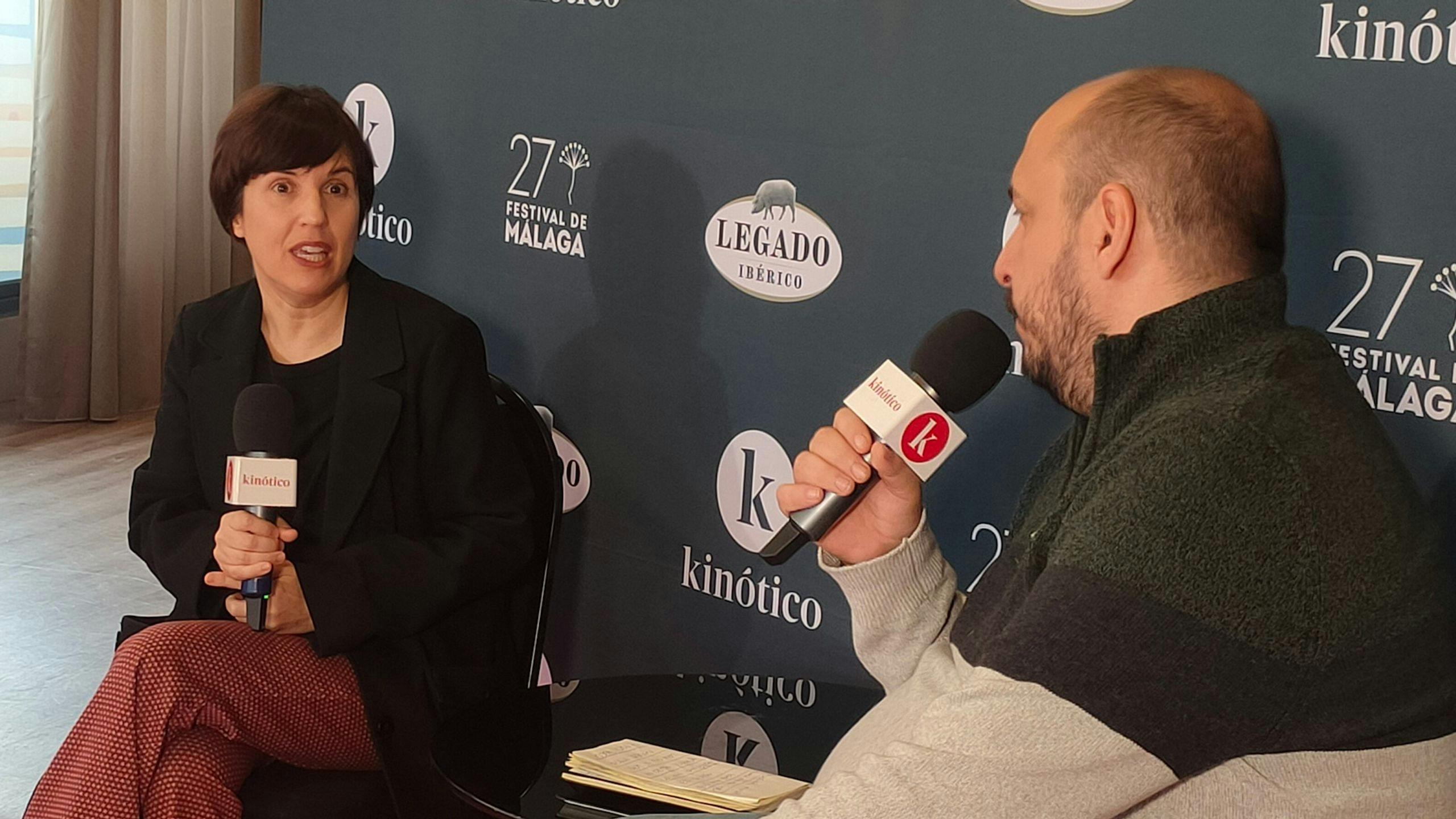 La guionista Coral Cruz se ha pasado por el set de Kinótico en el Festival de Málaga