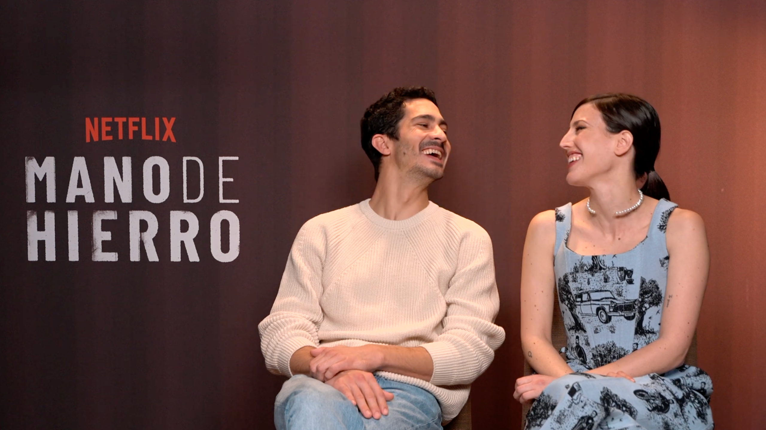Chino Darín y Natalia de Molina durante la entrevista de Kinótico