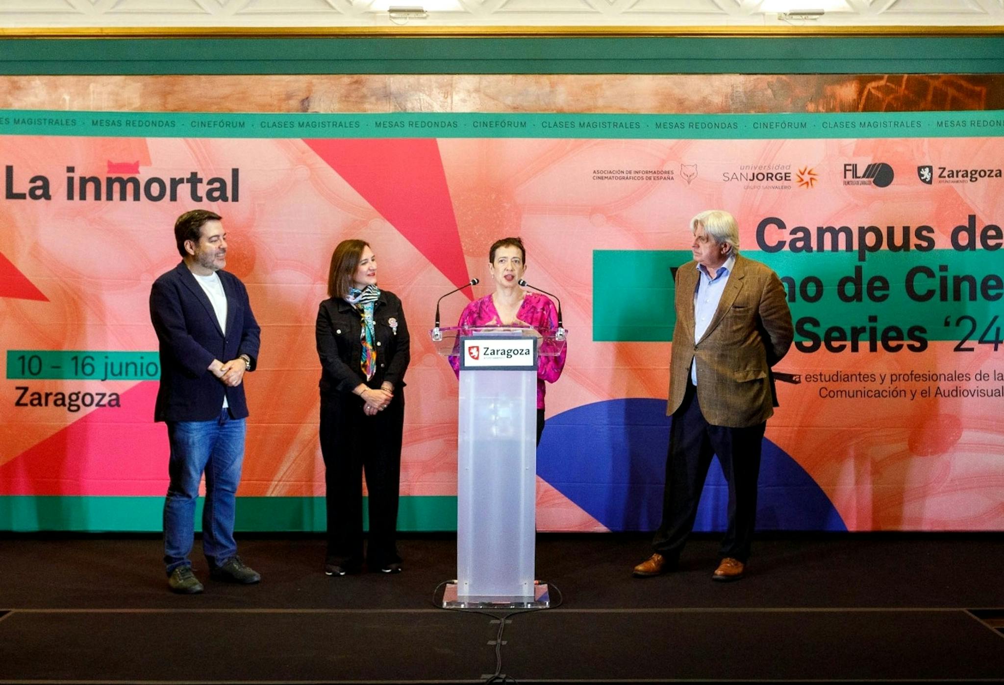 La presidenta de AICE, María Guerra, presenta en Zaragoza la edición 2024 del campus de verano La inmortal