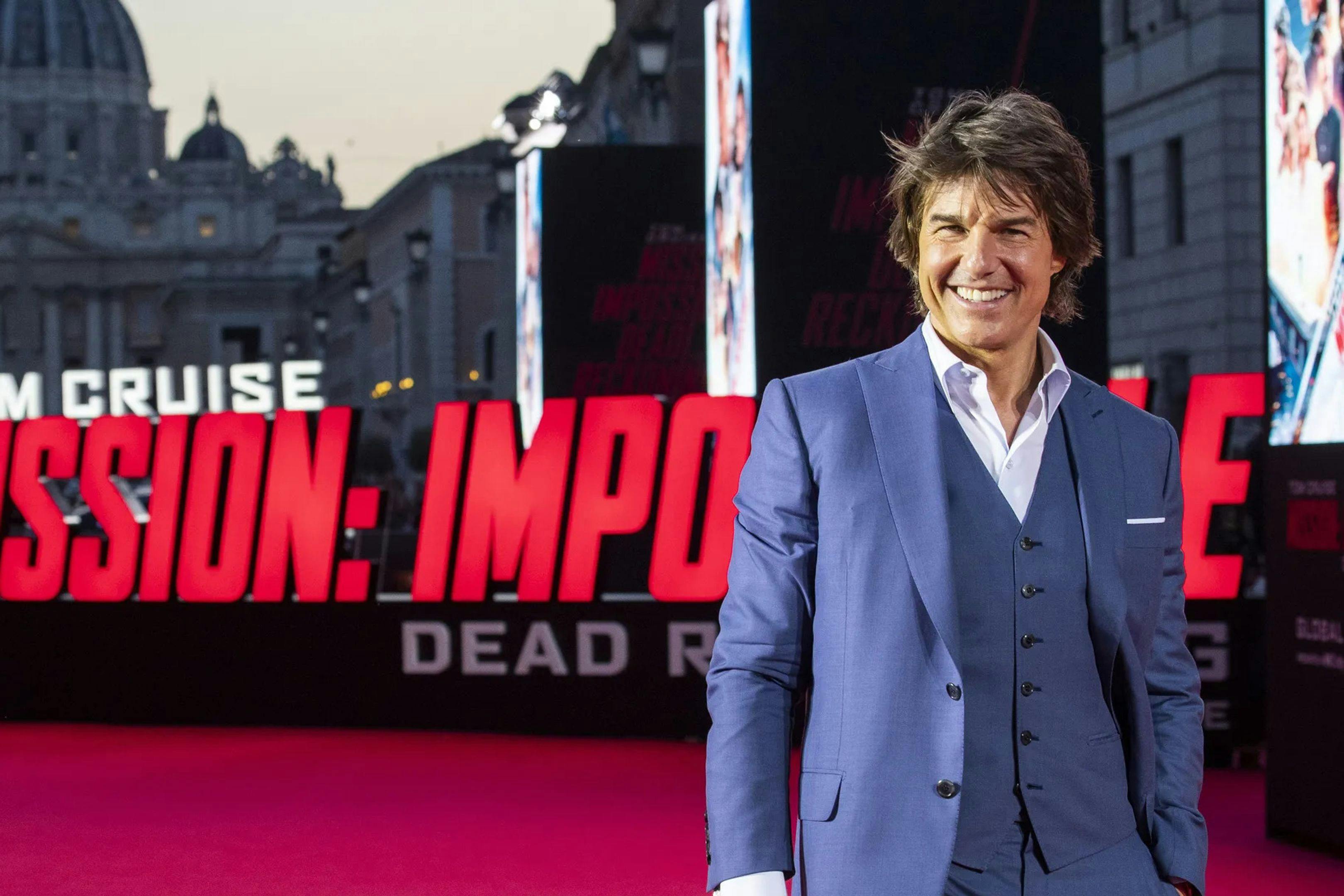 Tom Cruise durante la premiere en Roma de 'Misión Imposible: Sentencia Mortal Parte 1'