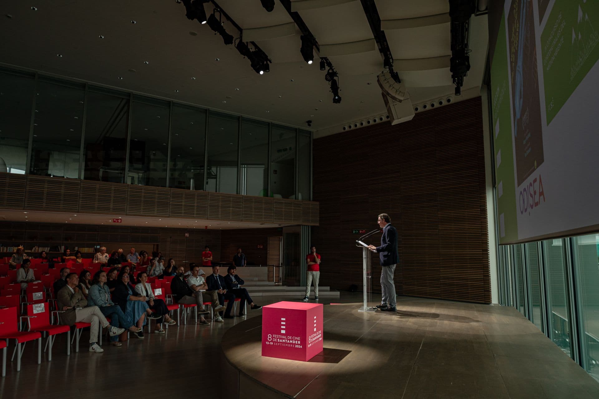 El productor Álvaro Longoria durante la presentación del Festival de Cine de Santander en el Centro Botín
