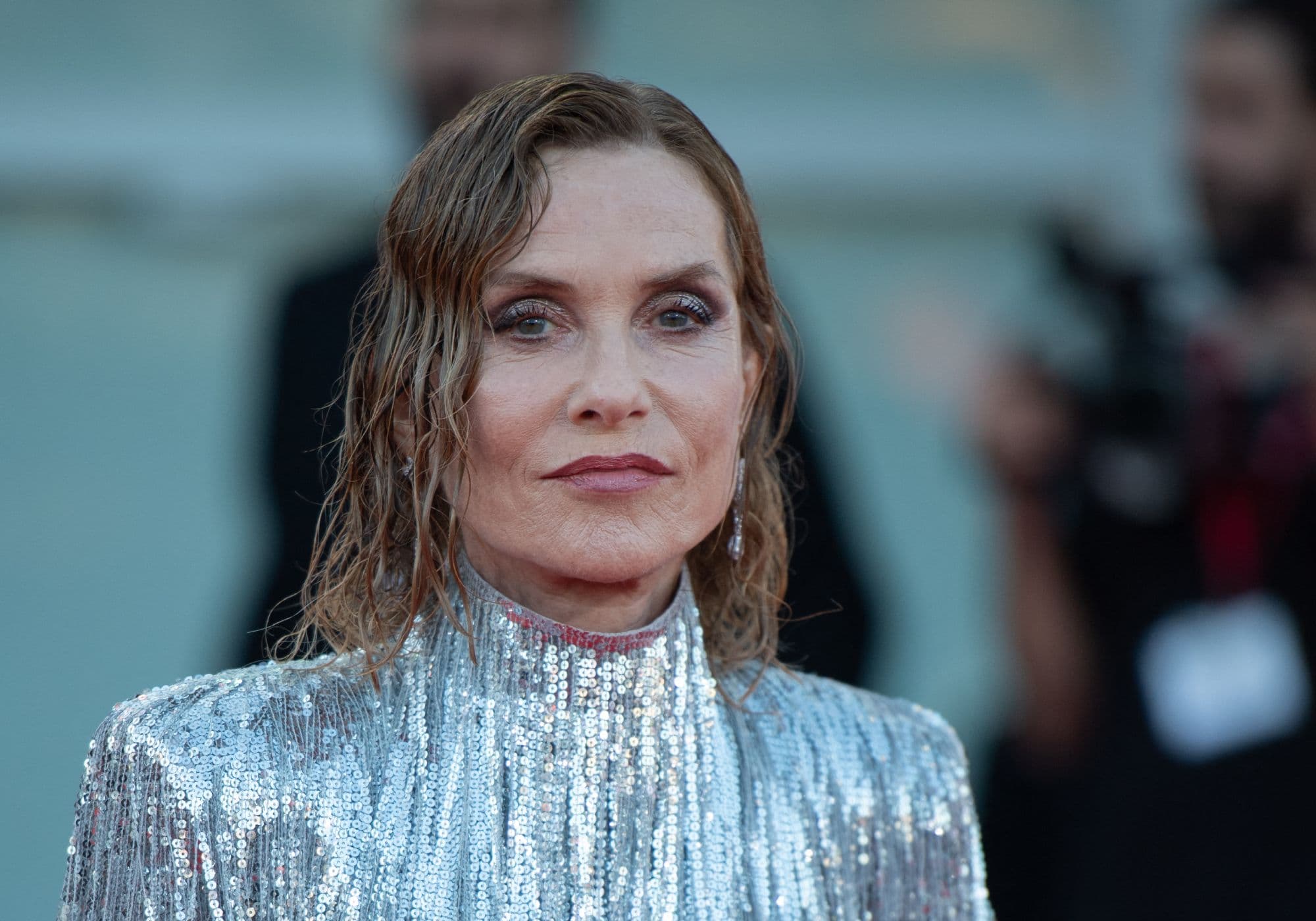 Isabelle Hupert en la premiere de 'Maestro' en la 80 edición del Festival de Venecia