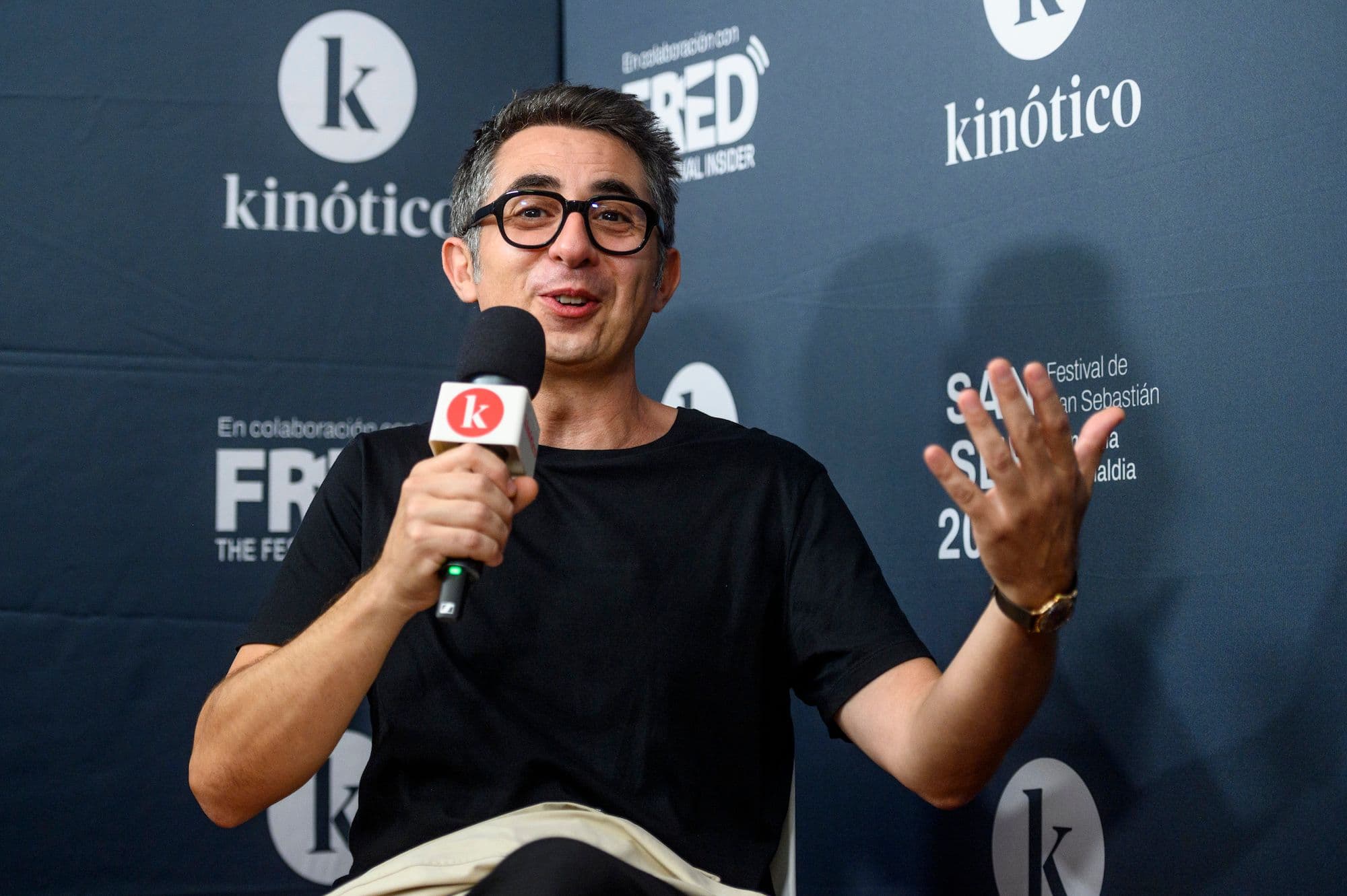 Berto Romero, durante su entrevista en el set de Kinótico en el Festival de San Sebastián
