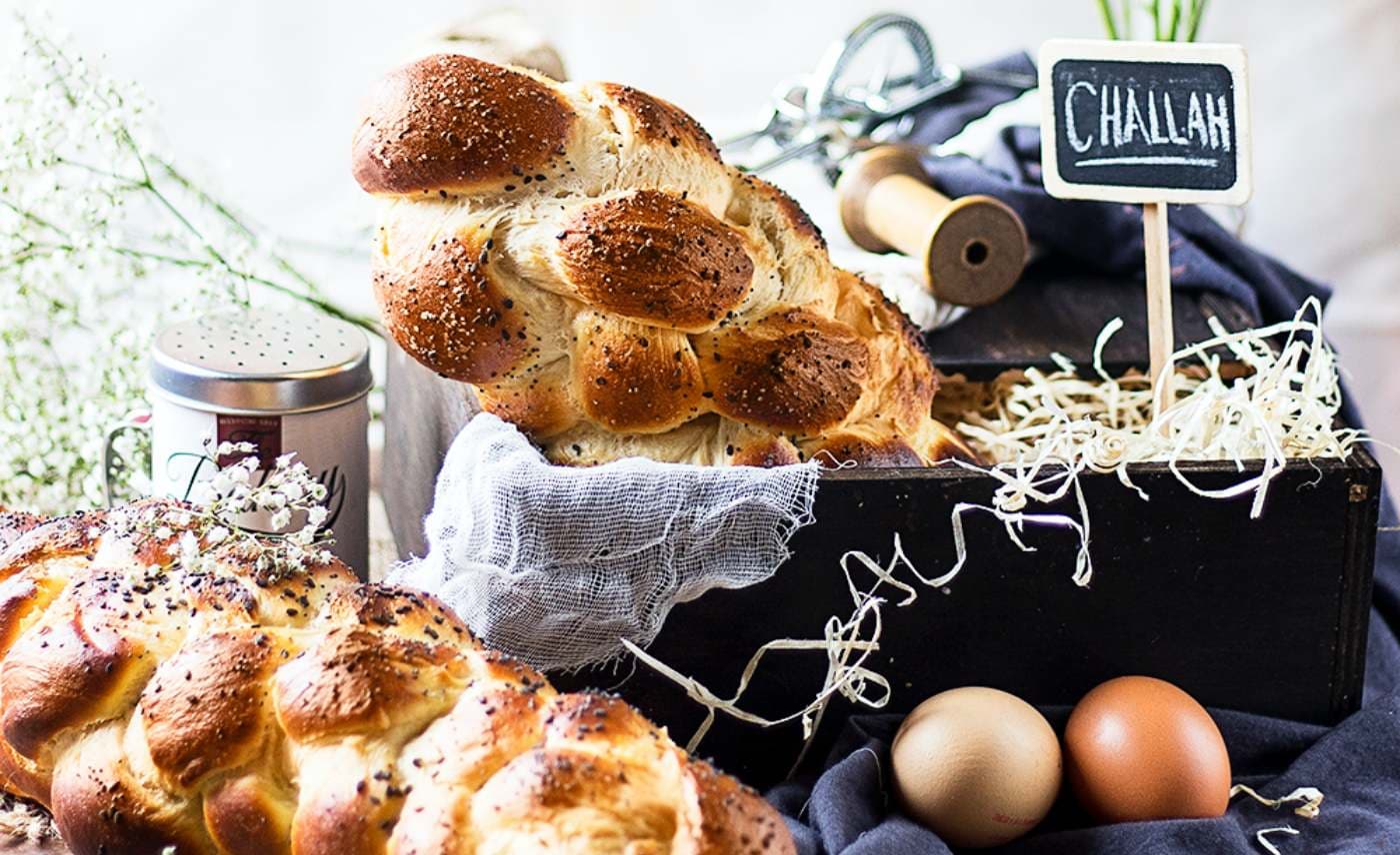 Tradicional pan challah judío