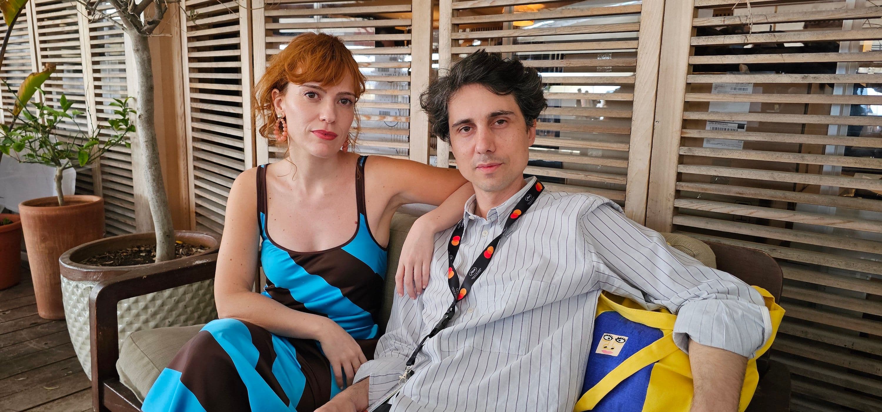 Itsaso Arana y Jonás Trueba, en la jornada de prensa de la película 'Volveréis' durante el Festival de Cannes 2024