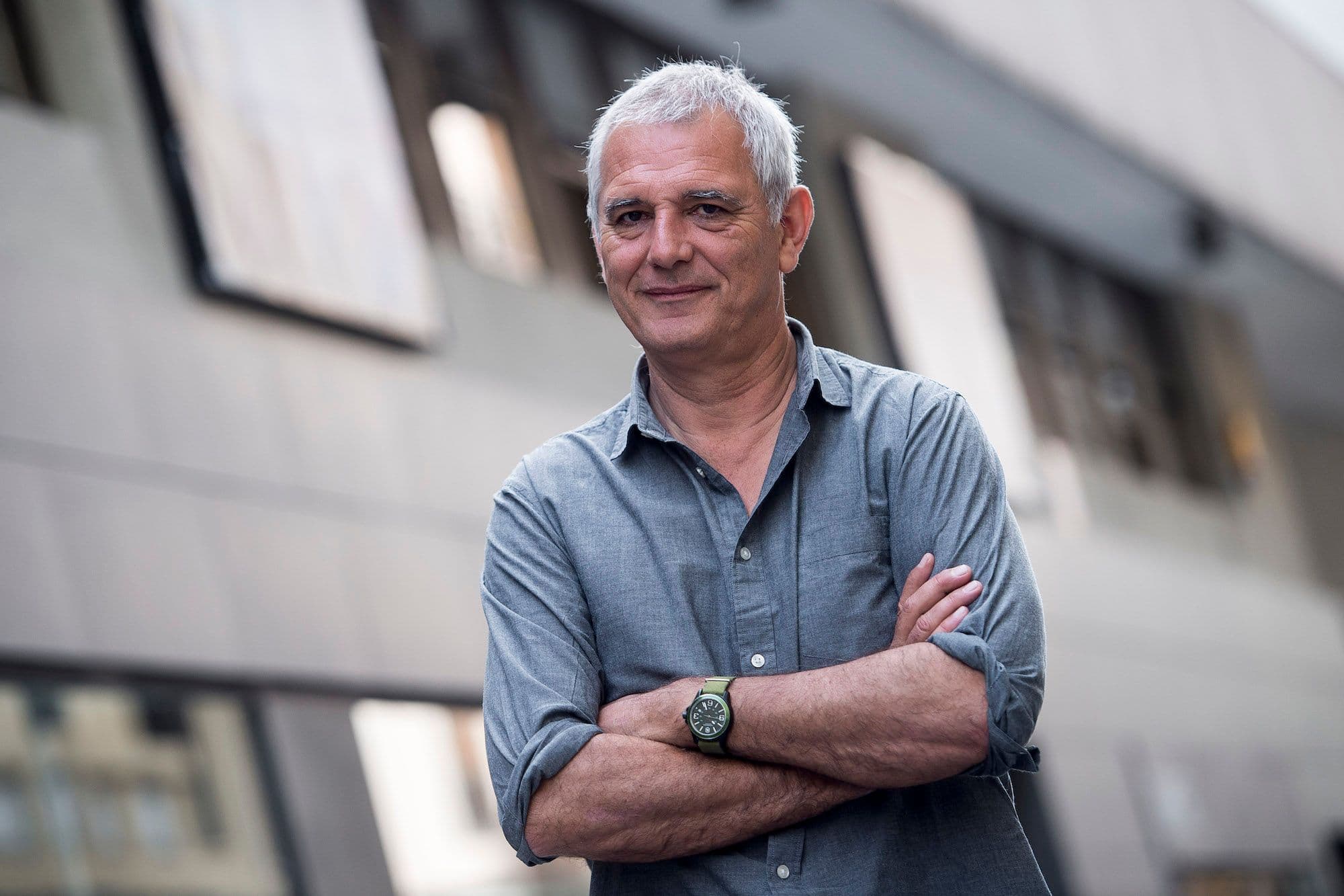 El director Laurent Cantet en Madrid durante la promoción de su película 'El taller de escritura' en 2018