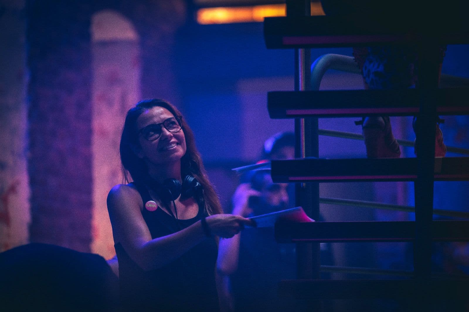 Sara Márquez durante el rodaje de la serie 'UPA Next'