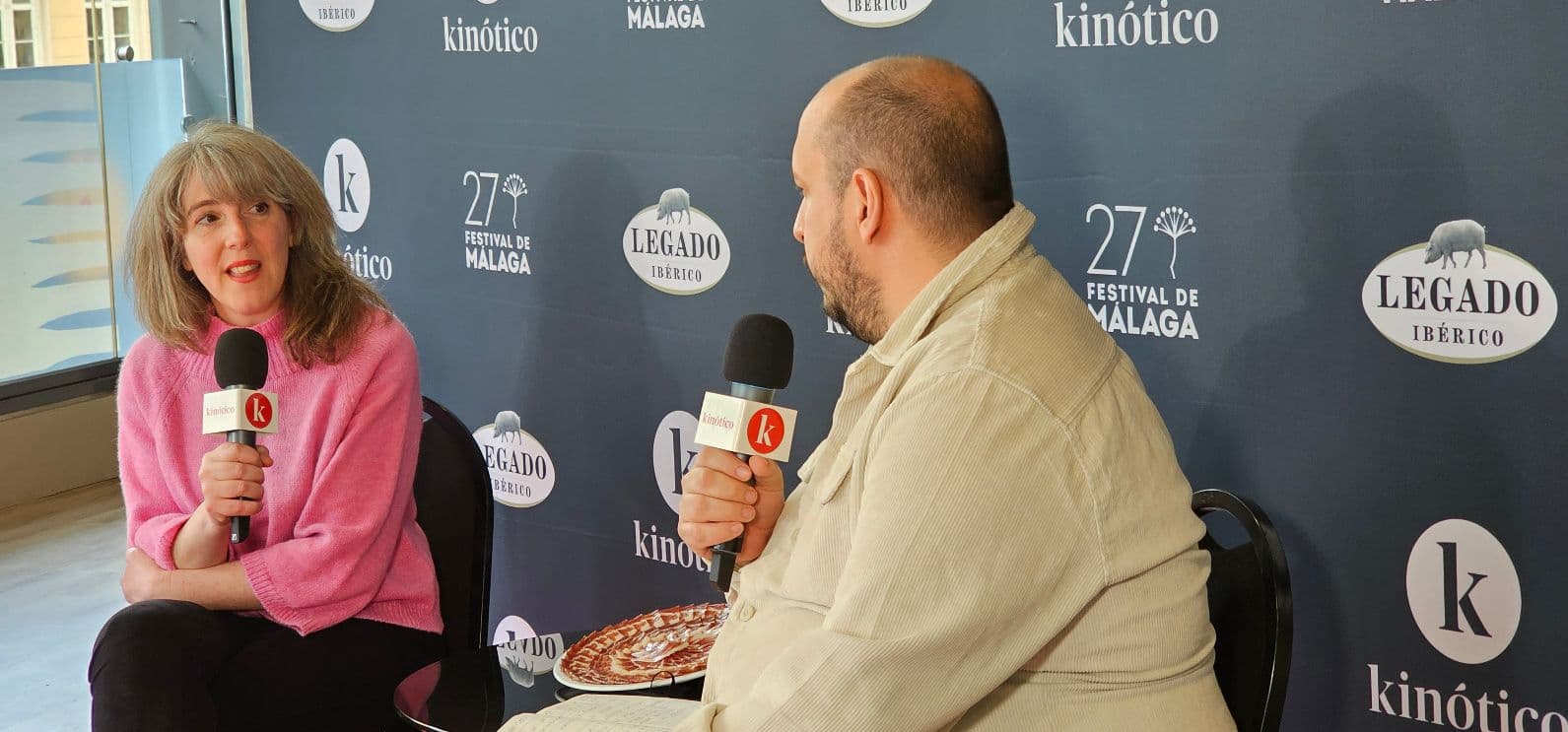 Amaya Muruzabal, showrunner de 'Reina roja', en el set de Kinótico en el Festival de Málaga para partici