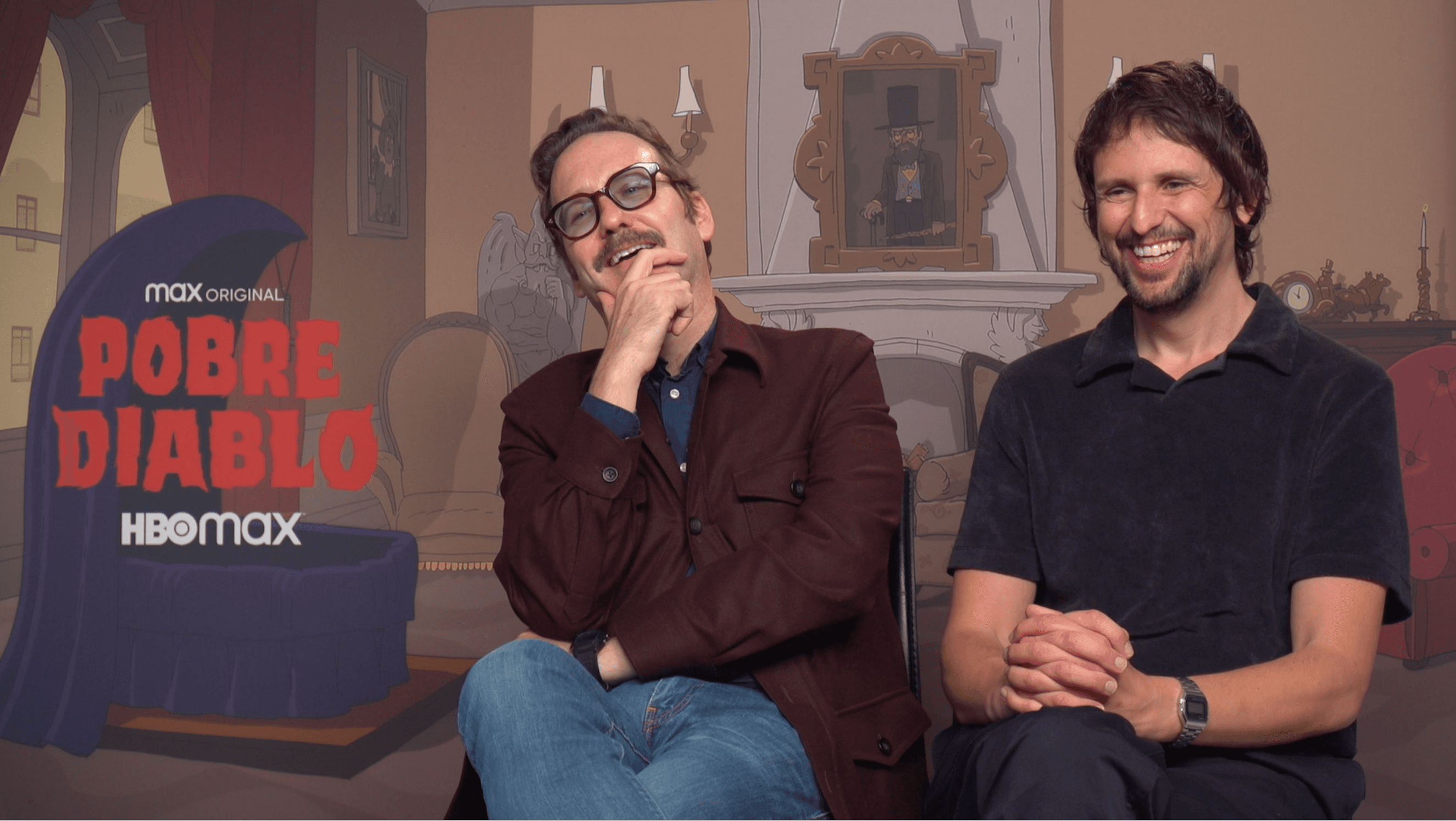 Los humoristas Joaquín Reyes y Miguel Esteban, creadores de 'Pobre diablo', durante su entrevista con Kinótico