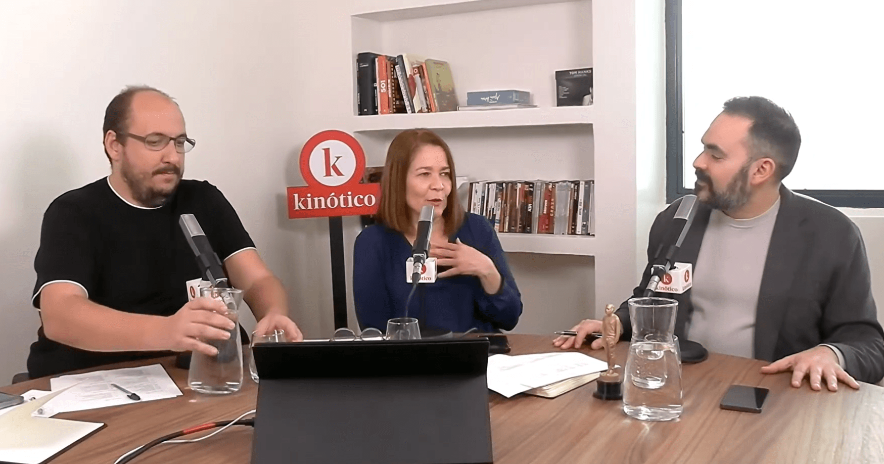 Daniel Mantilla, Janina Pérez Arias y David Martos, durante la lectura de las nominaciones de los Oscars 2025