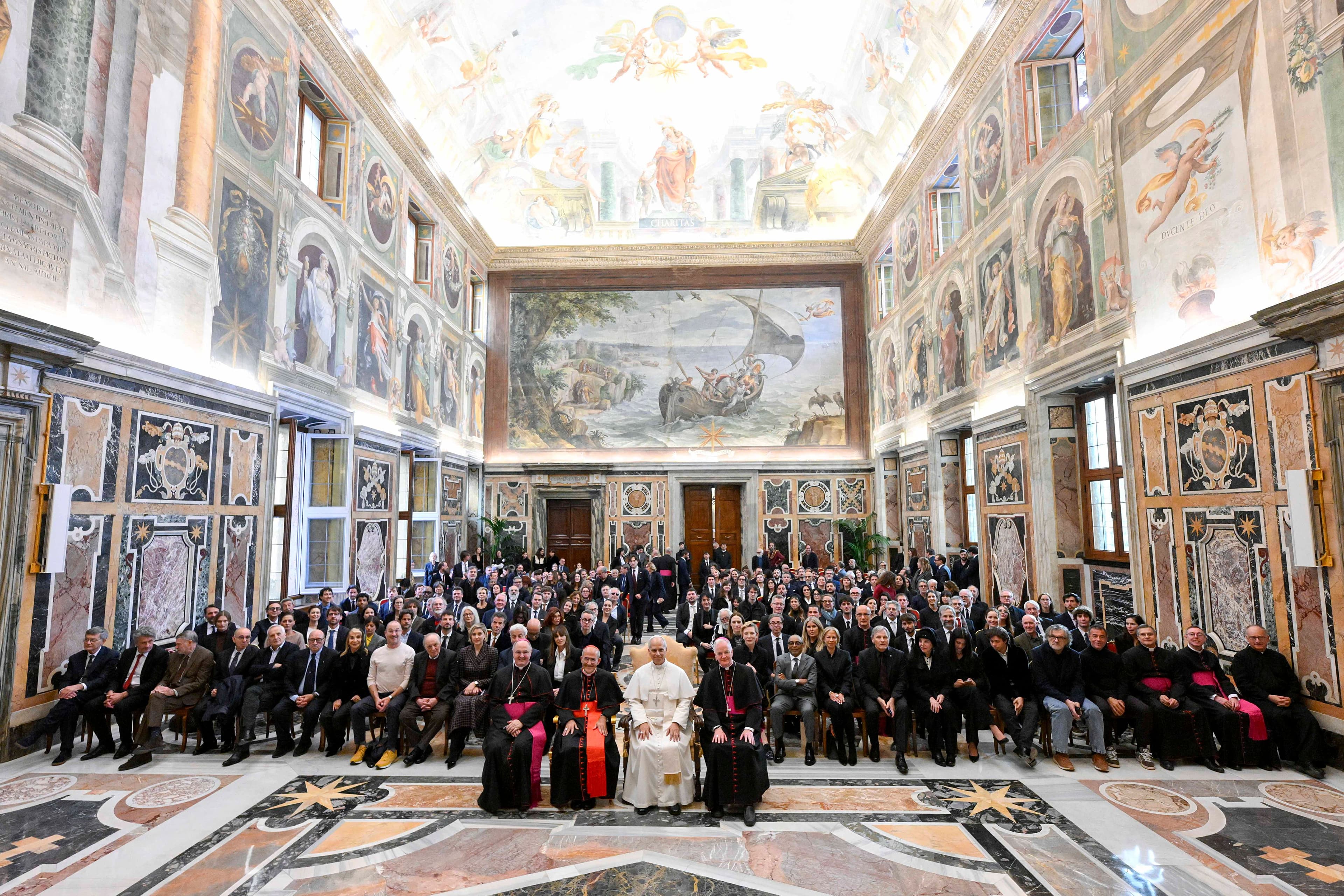 Panorámica de la audiencia del papa León XIV con el mundo del cine