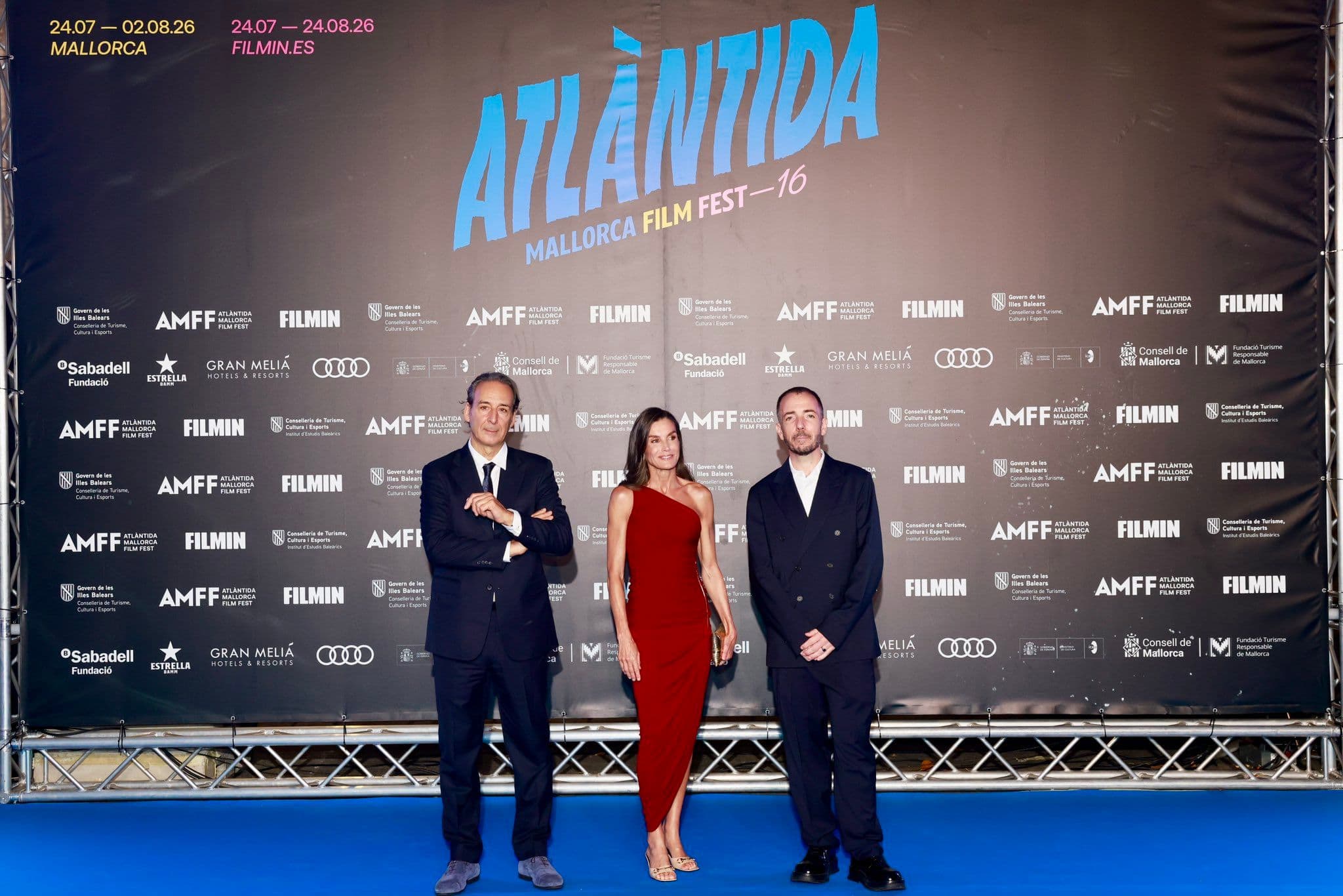 Alexandre Desplat, Letizia Ortiz y Jaume Ripoll en el Atlàntida Mallorca Film Fest 2026