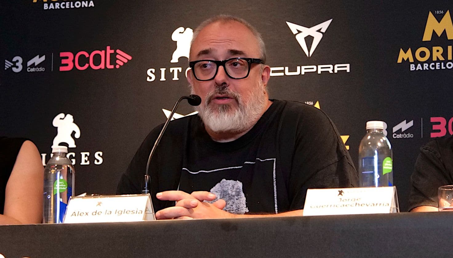 El director Álex de la Iglesia, durante la rueda de prensa de '30 monedas' en el Festival de Sitges