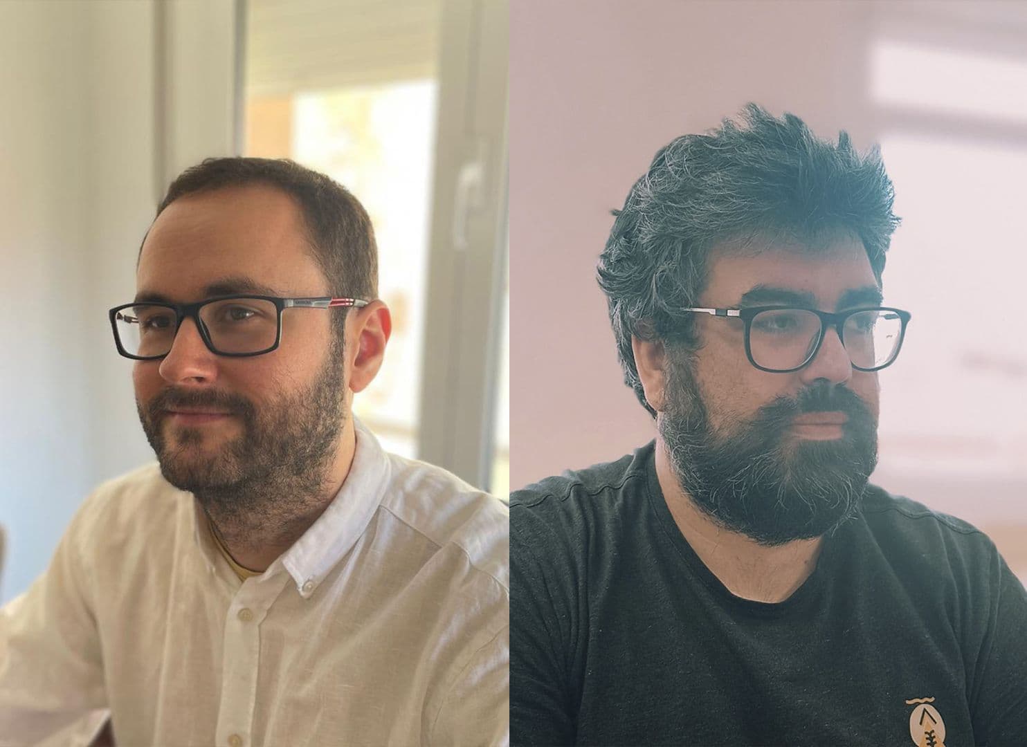 Santi Amézqueta y Héctor Zafra, directores del cortometraje 'Buffet paraíso'