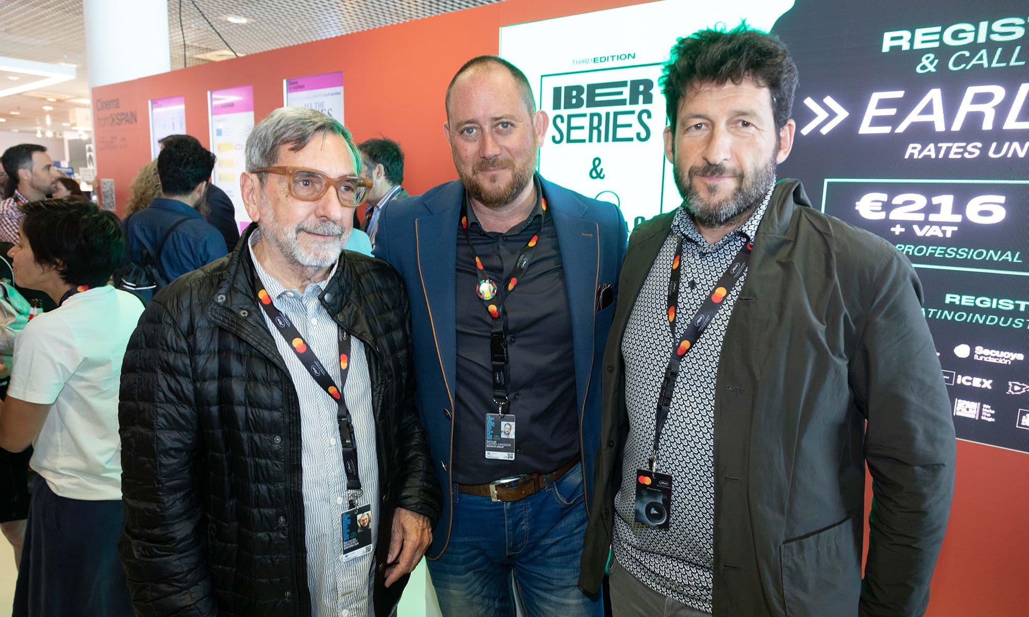 Presentación de Iberseries & Platino Industria en el Festival de Cannes 2023, con uno de sus directores Samuel Castro (c)