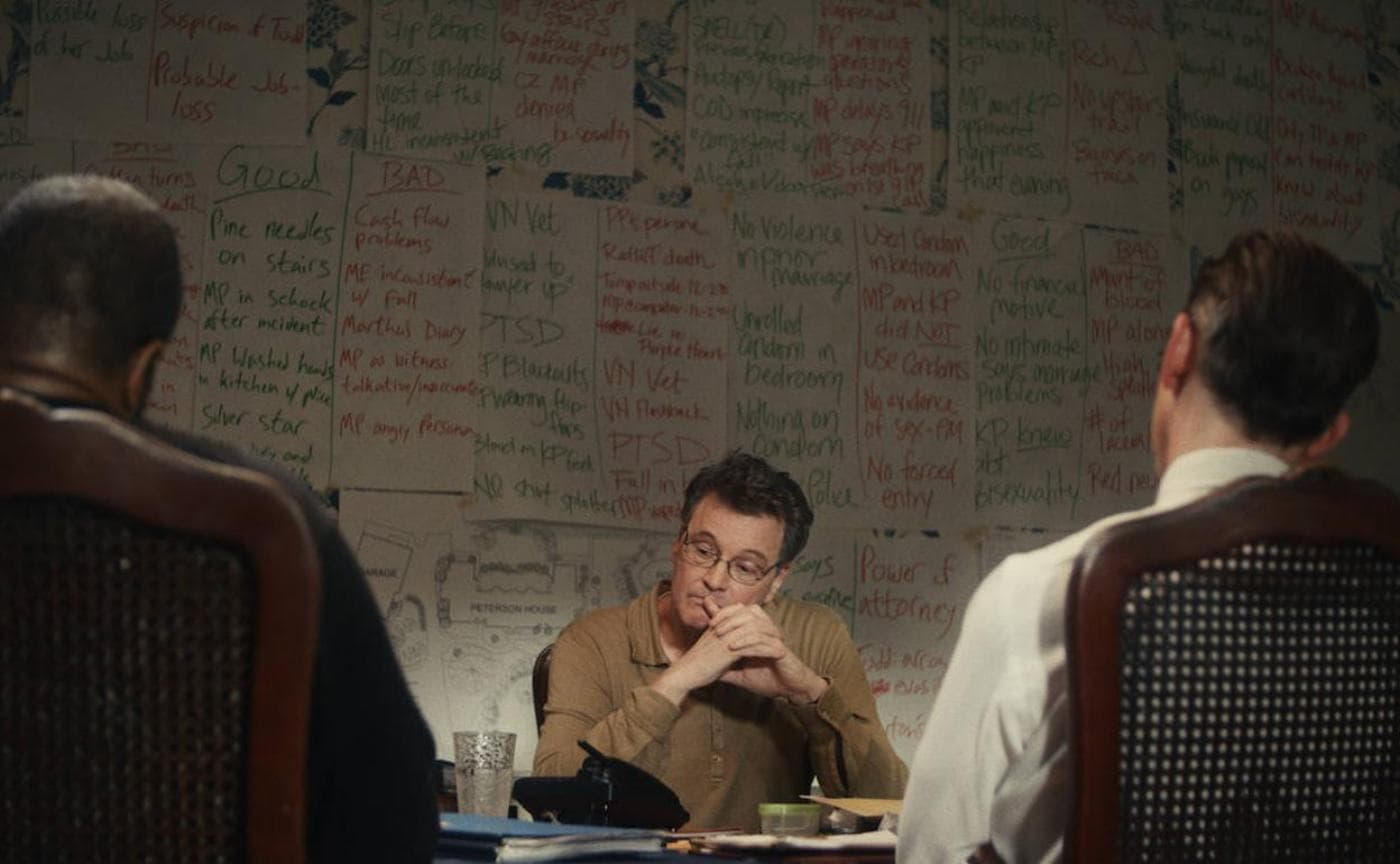 Fotograma de 'The Staircase', miniserie de HBO con Colin Firth sobre el caso de Michael Peterson.