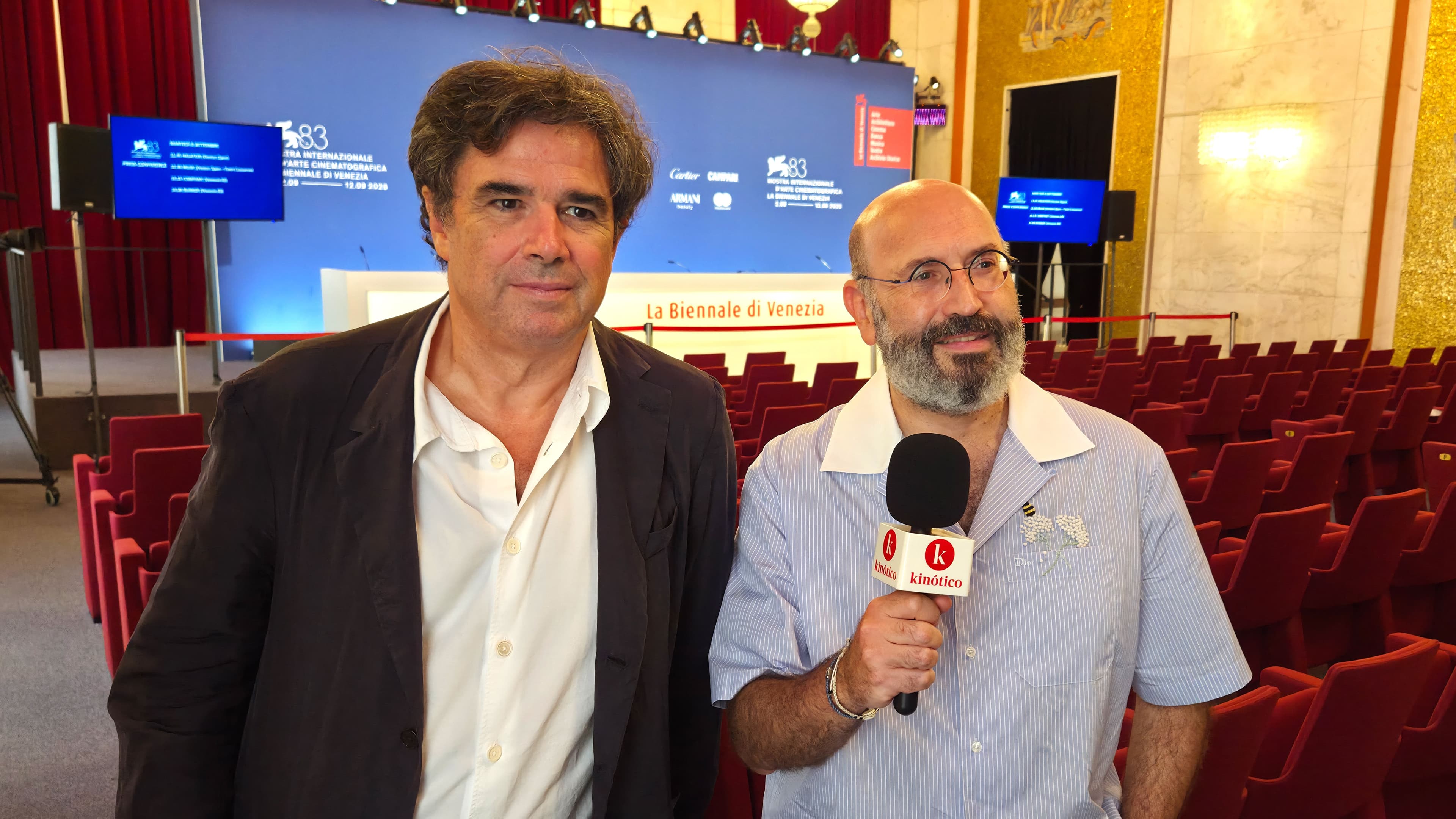 Fernando Bovaira y Simón de Santiago, de Mod Producciones, productora de 'Búnker', en el Festival de Venecia 2026