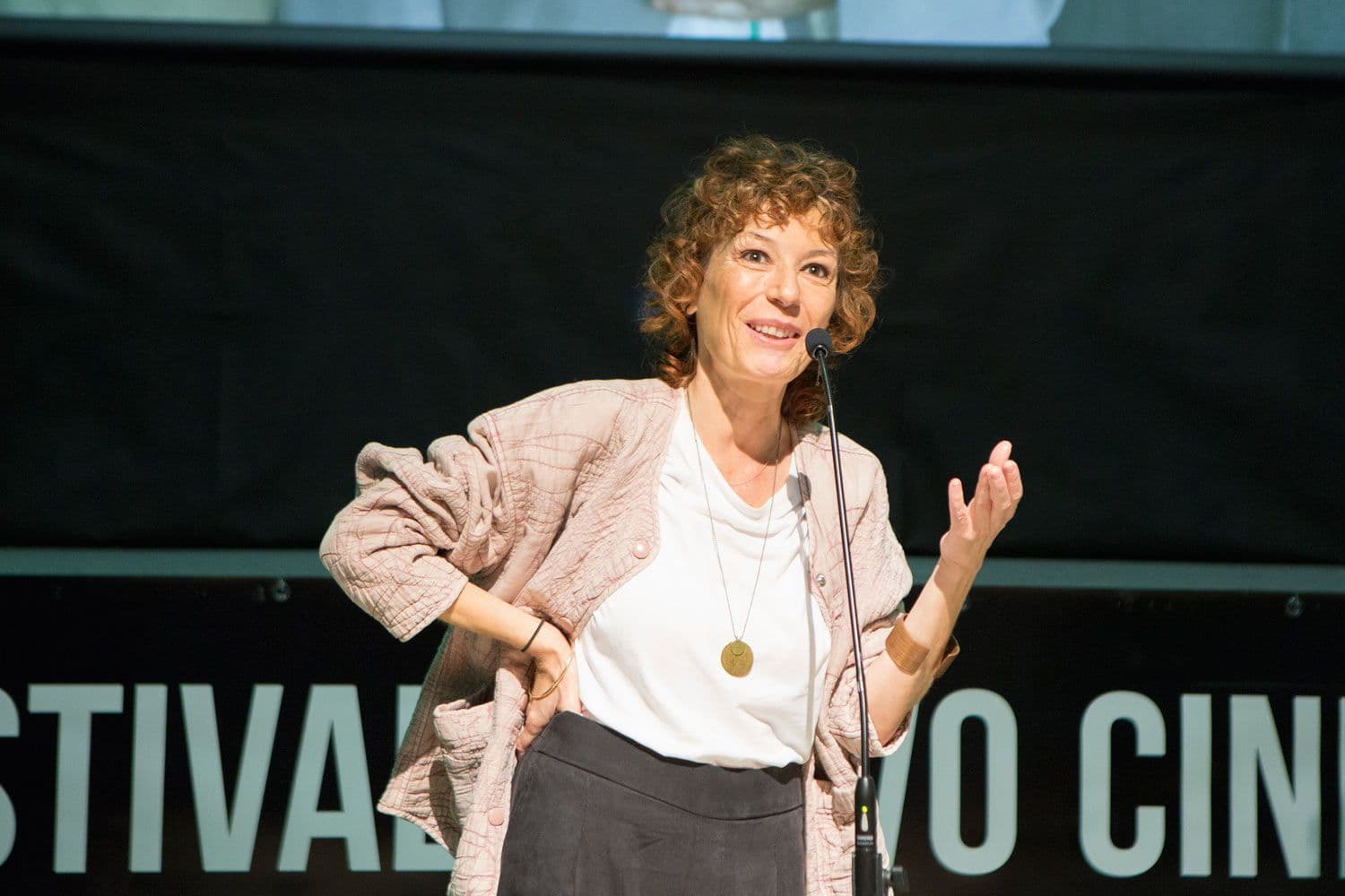 La directora y profesora Concha Barquero, durante la edición 2025 del Festival Nuevo Cine Andaluz