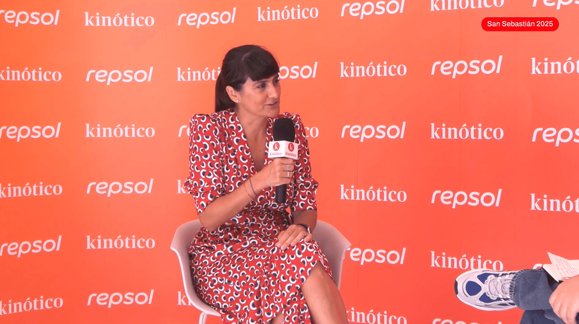 María González Veracruz, secretaria de Estado de Digitalización e IA en el set de Kinótico en San Sebastián 2025