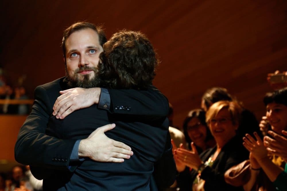 El director Carlos Vermut, a la salida del pase oficial de 'Magical girl' en el Festival de San Sebastián de 2014