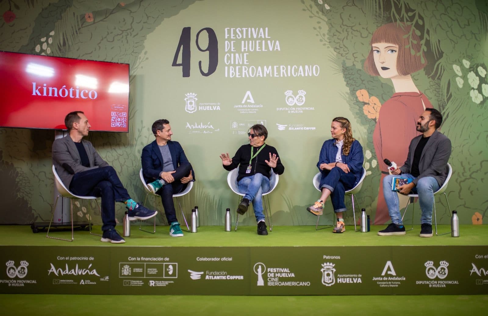 Grabación del Kinótico Especial Festival de Huelva 2023, conducido por David Martos