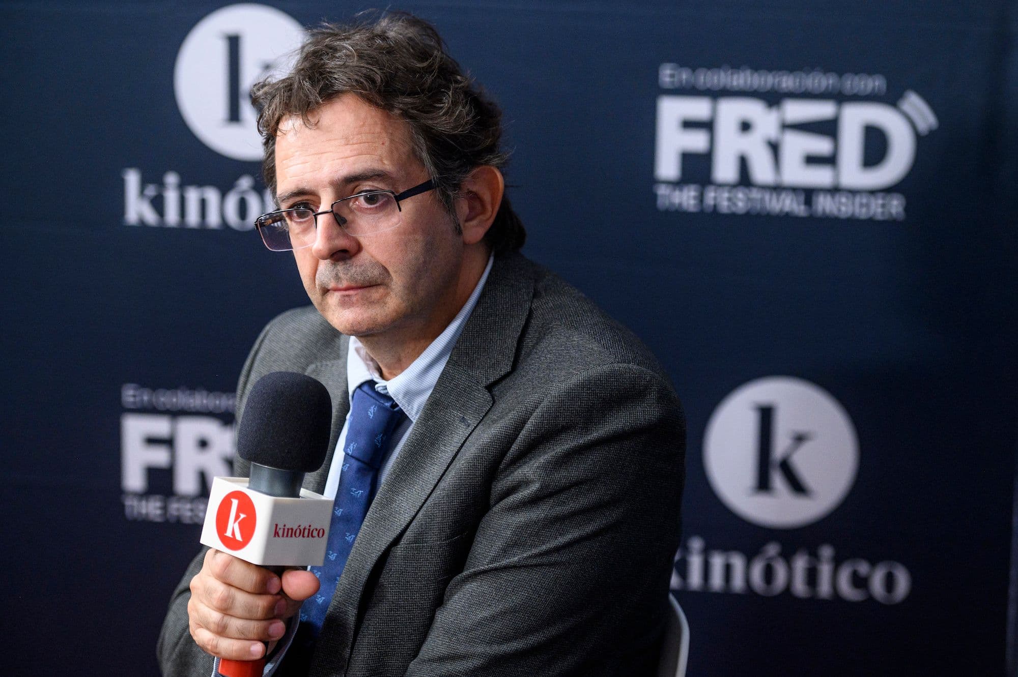 El director general del ICAA, Ignasi Camós, durante una entrevista con Kinótico en San Sebastián, en septiembre de 2024