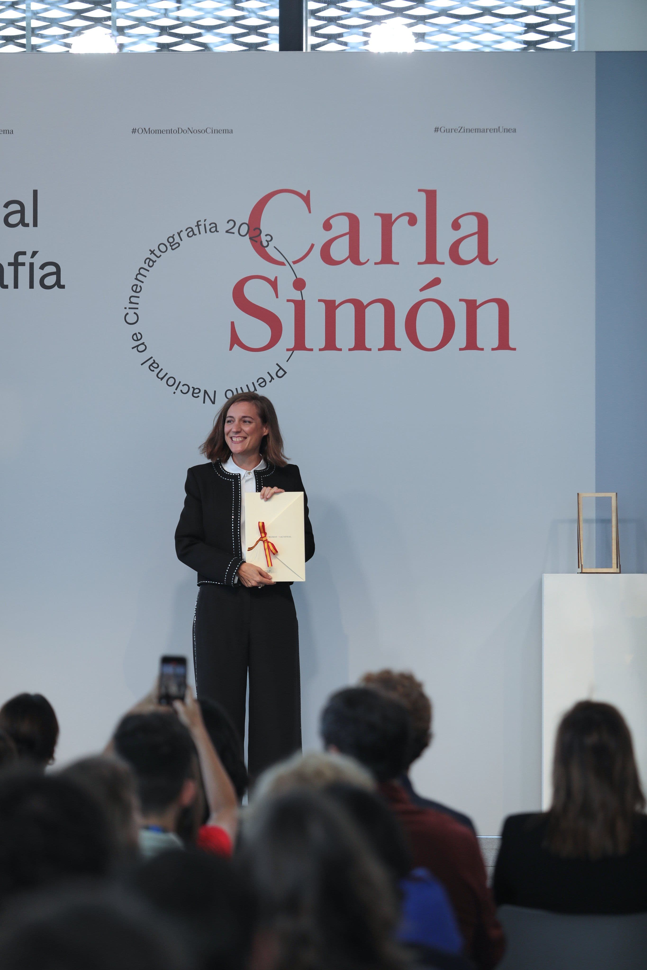 Carla Simón recoge el Premio Nacional de Cinematografía 2022 en San Sebastián