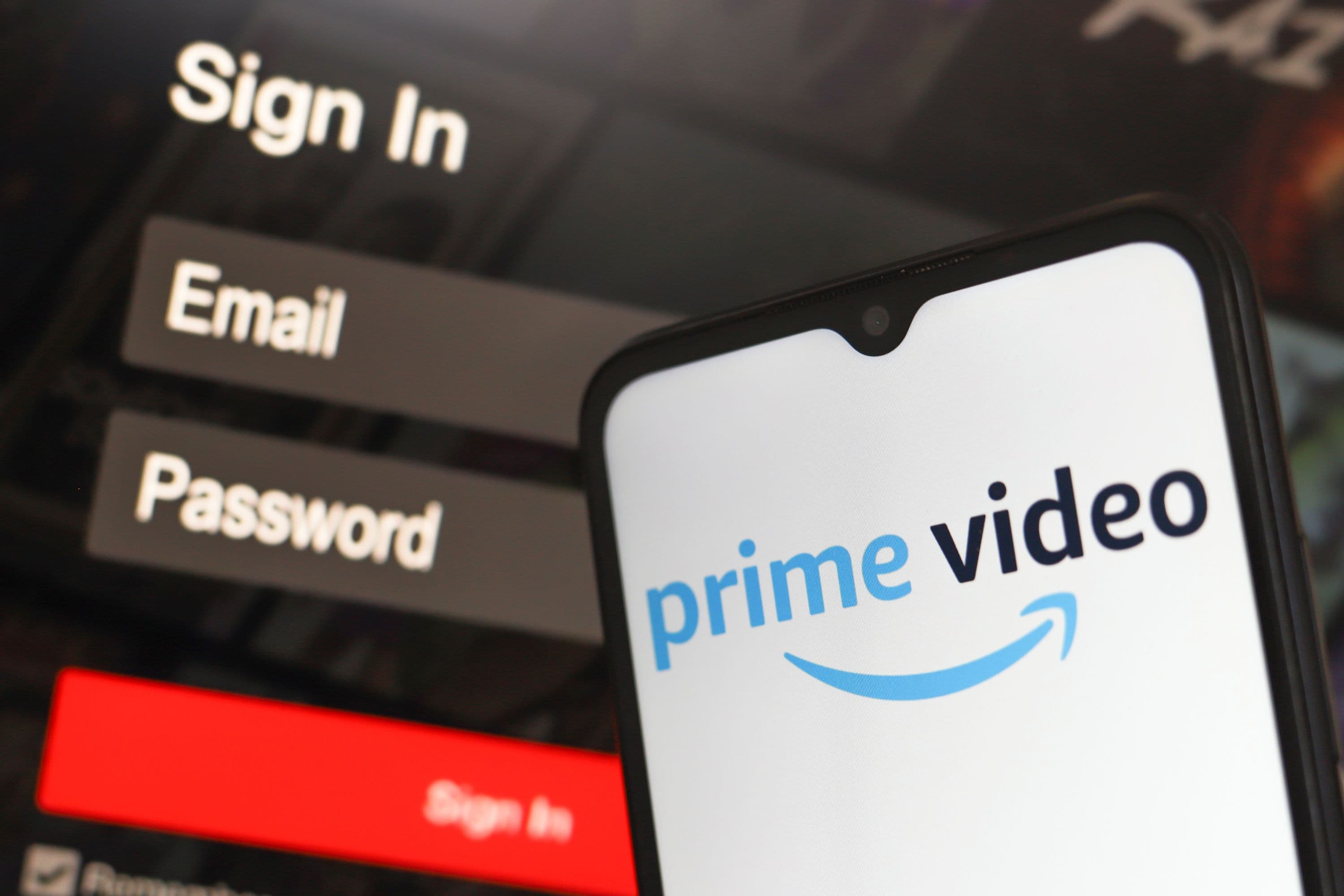 Imagen de recurso del proceso de logarse en la plataforma de streaming Prime Video
