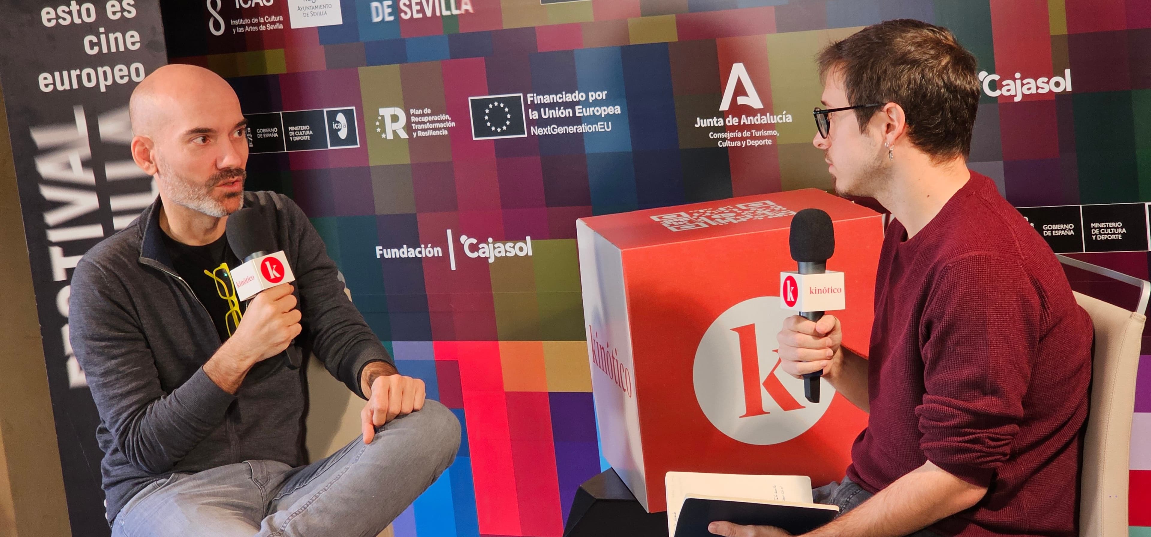 Francisco Javier Gutiérrez, director de 'La espera', en el set de Kinótico en el Festival de Sevilla