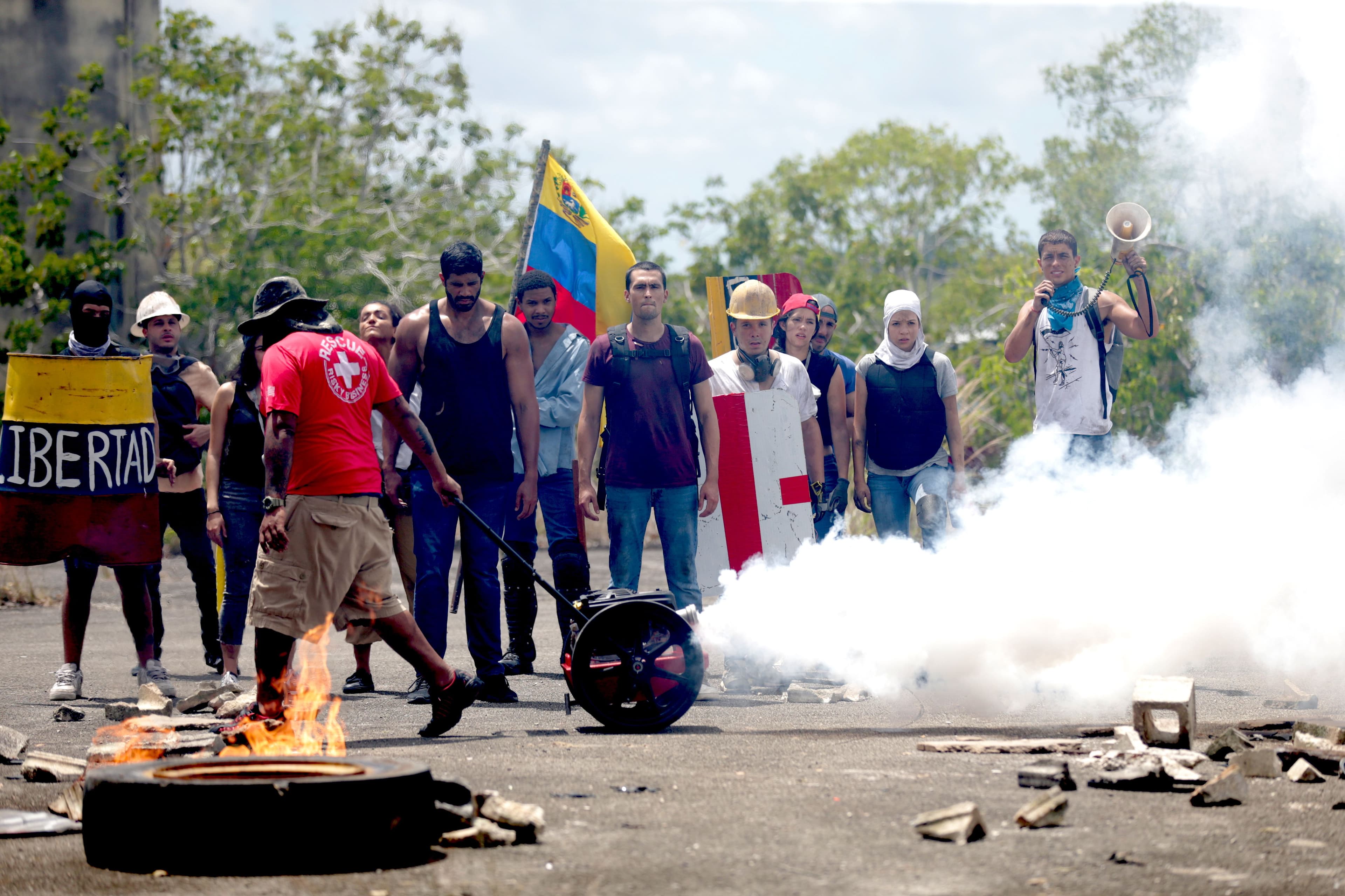 En el rodaje de 'Simón' se recrearon las protestas de 2017 en Venezuela