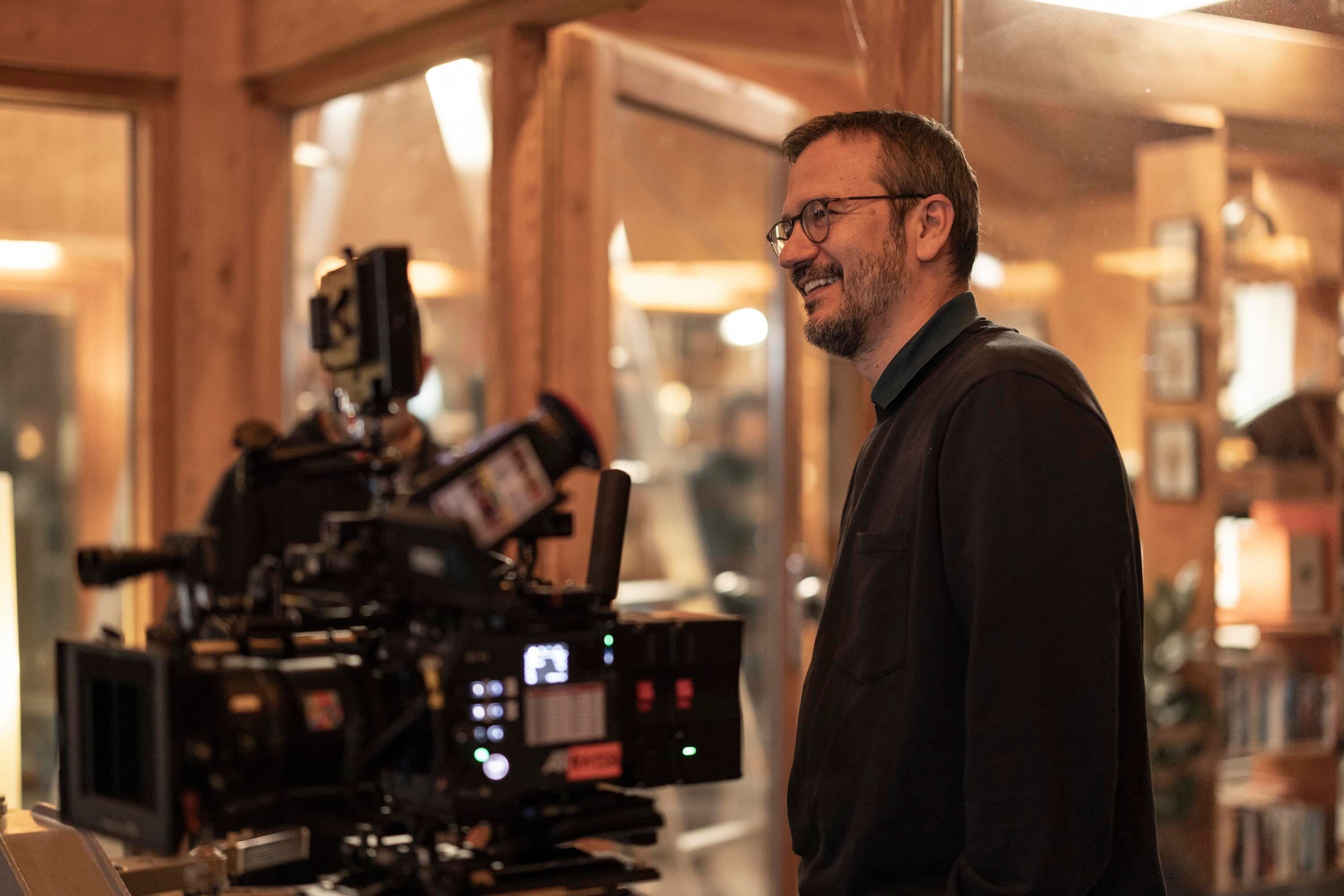 Fotografía de David Serrano, en el set de rodaje de 'Lapönia'