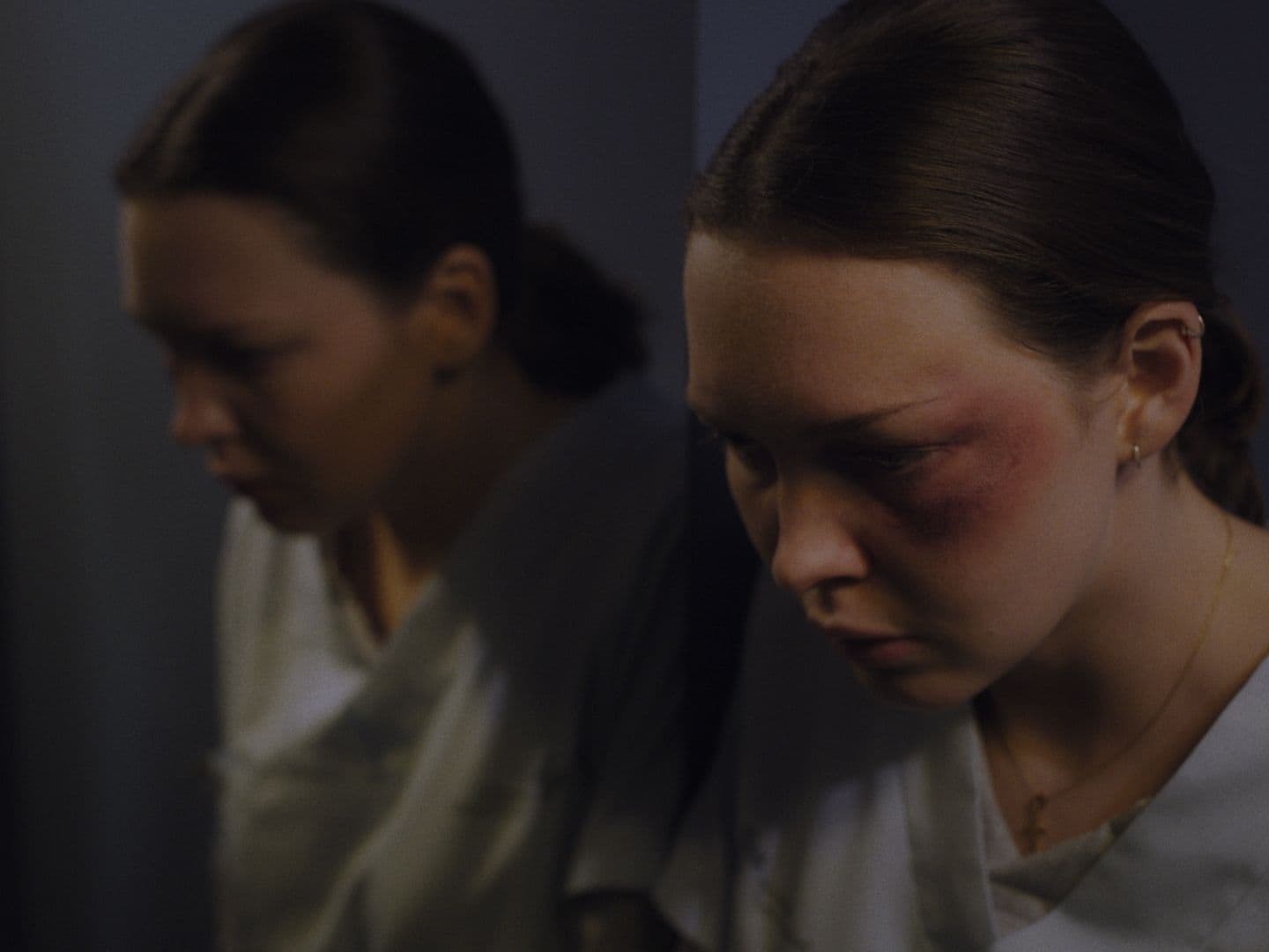 Fotograma de 'La noche dentro', cortometraje dirigido por Antonio Cuesta y protagonizado por Clare Durant