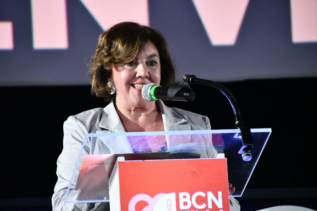 La periodista Conxita Casanovas, directora del BCN Film Fest, durante la inauguración de 2025
